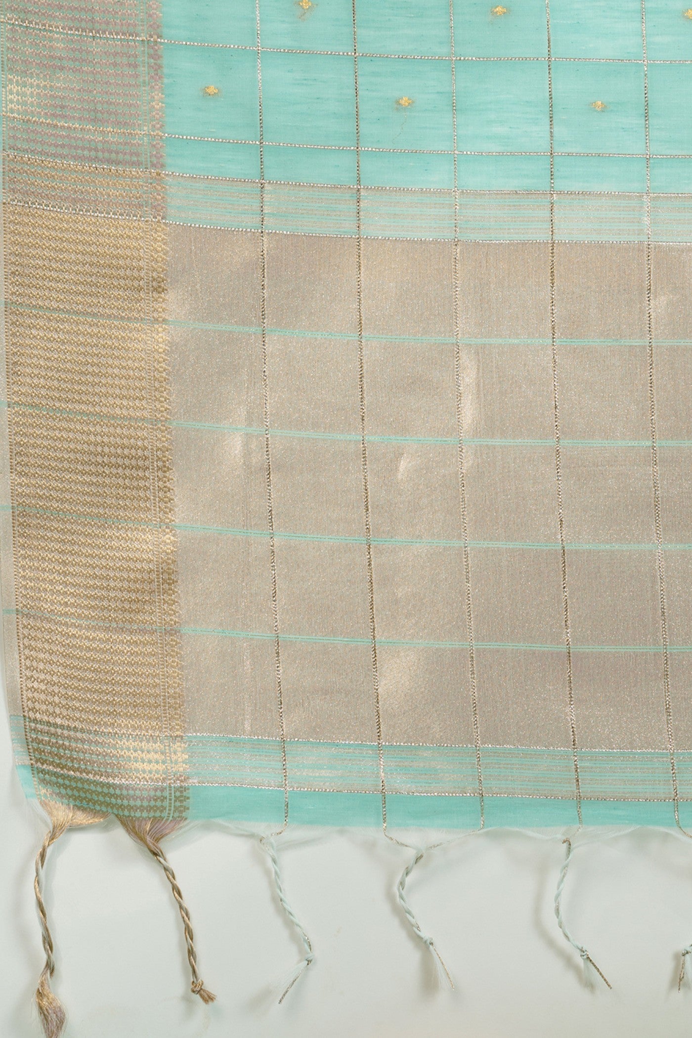 Buy MySilkLove Rainy Blue Woven Tissue Linen Saree Online