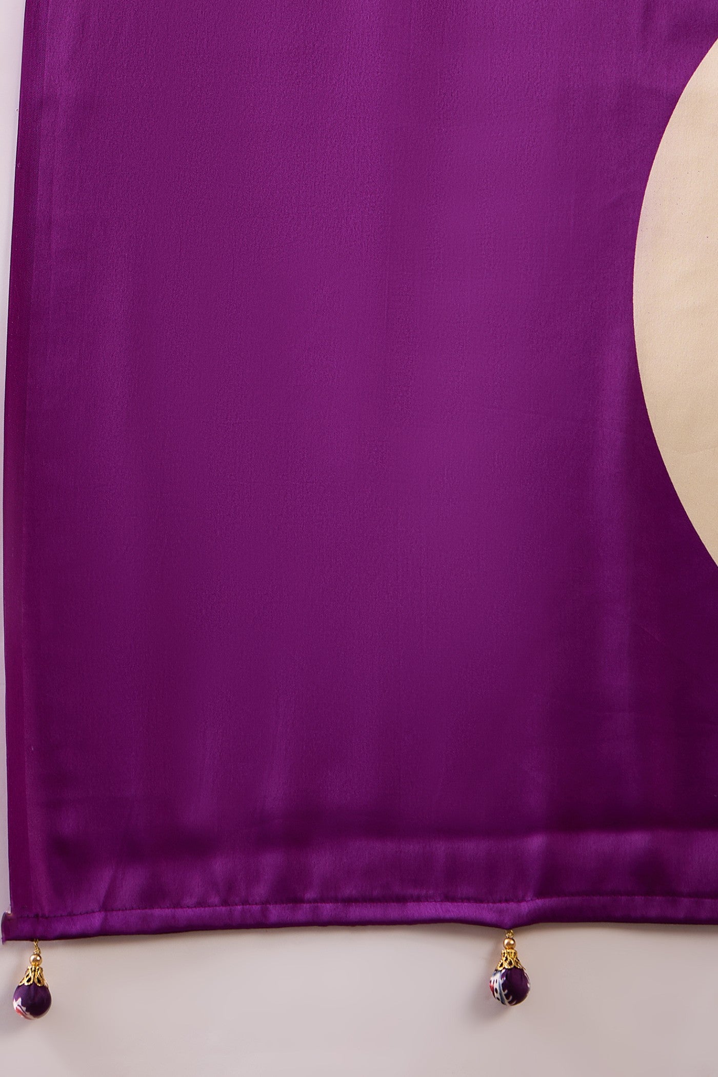 Buy MySilkLove Lollipop Purple Printed Satin Gaji Silk Saree Online