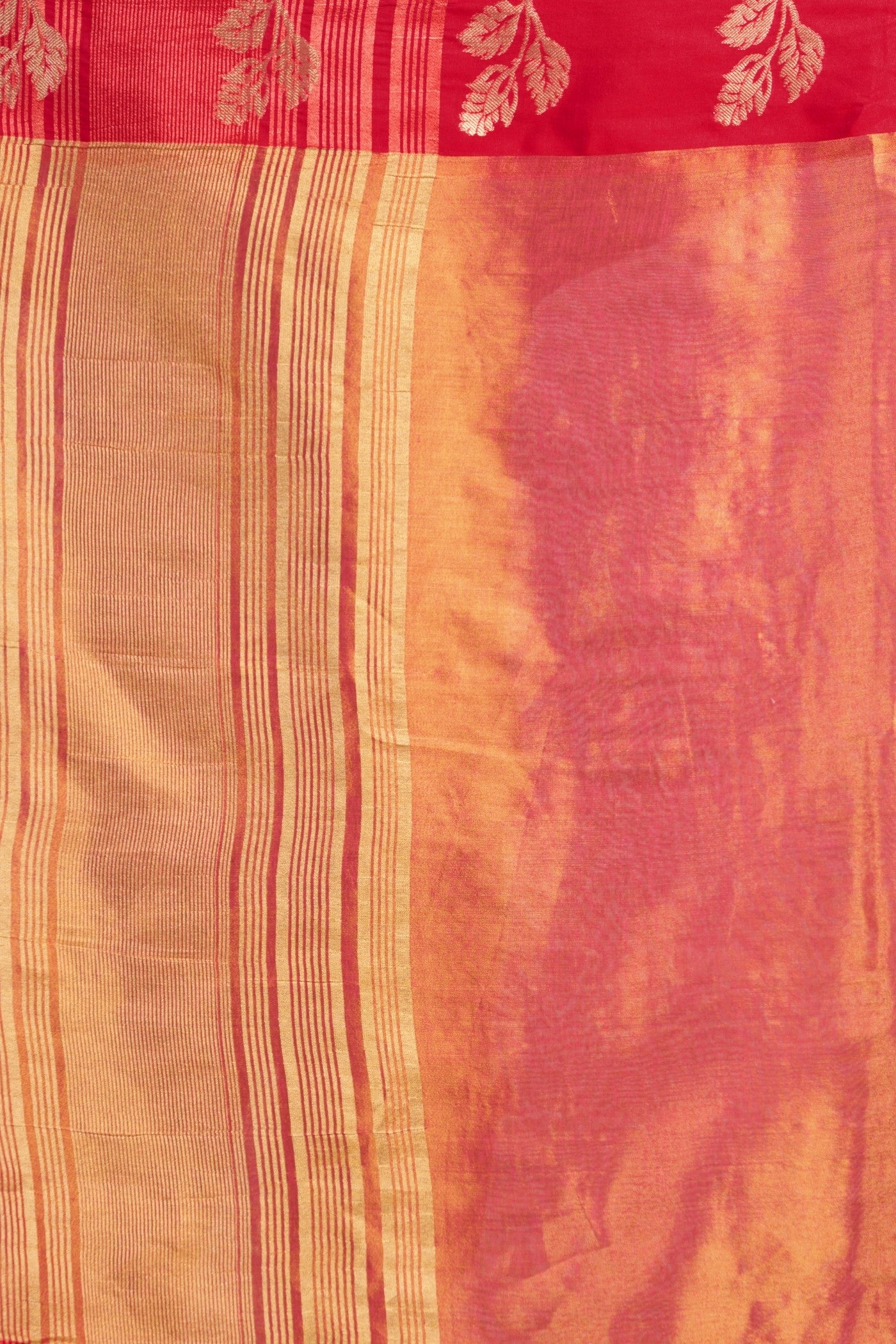 Buy MySilkLove Shiney Peach Woven Tissue Saree Online
