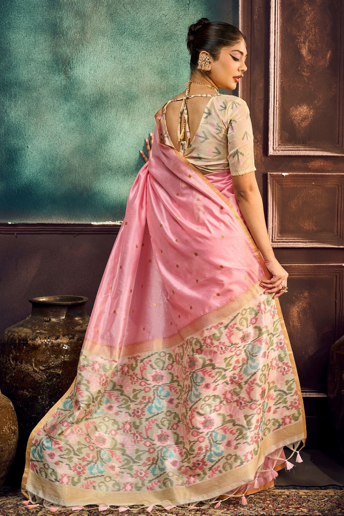 Buy MySilkLove Berry Pink Handloom Silk Saree Online