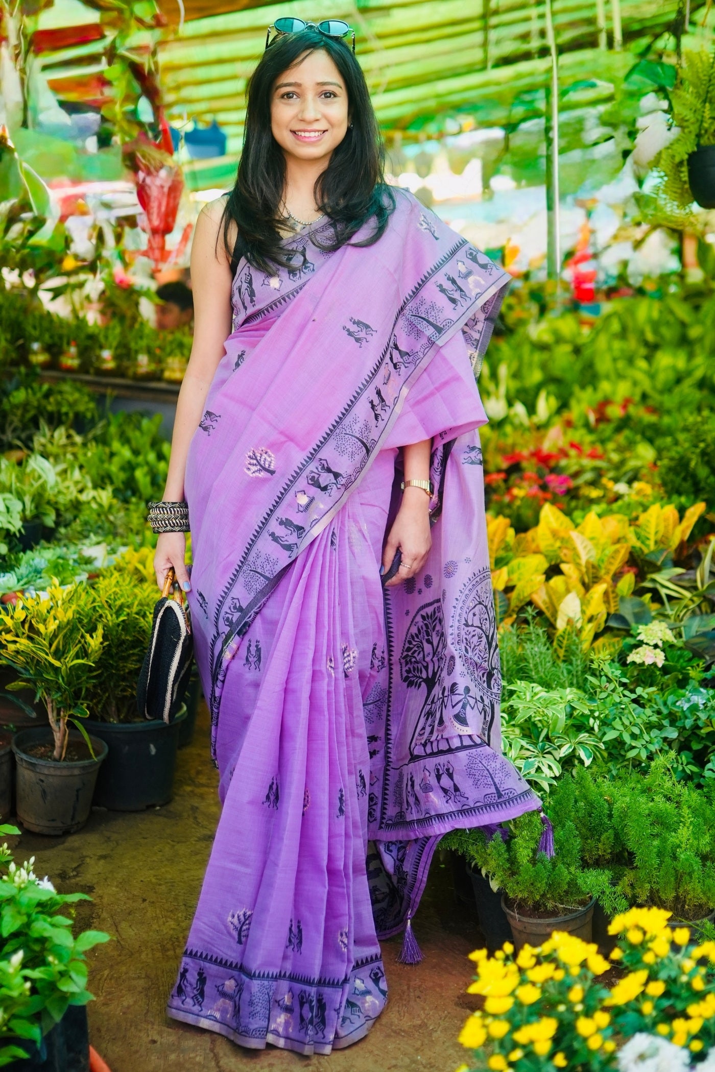 Buy MySilkLove Liseran Purple Woven Modal Cotton Saree Online