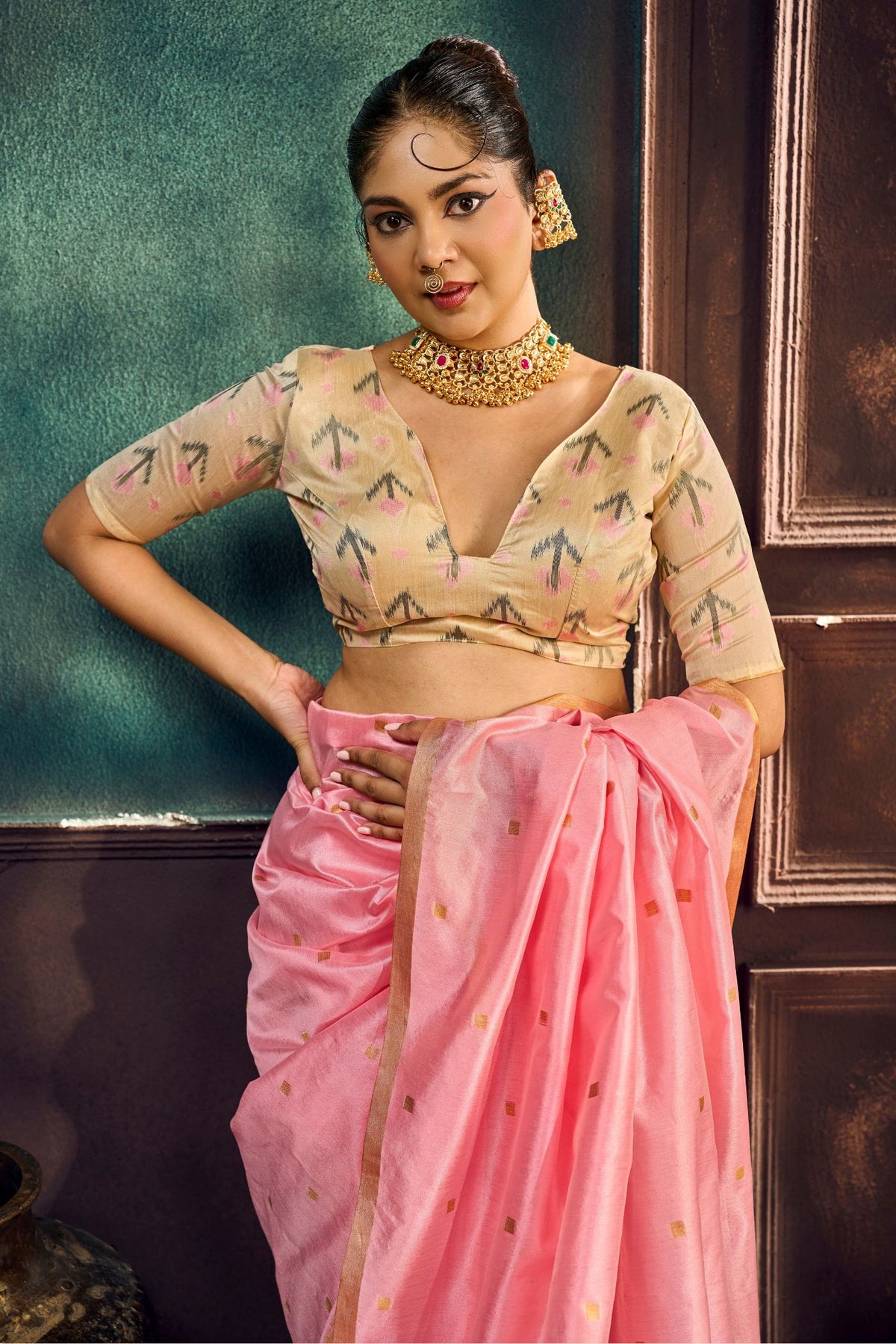 Buy MySilkLove Berry Pink Handloom Silk Saree Online