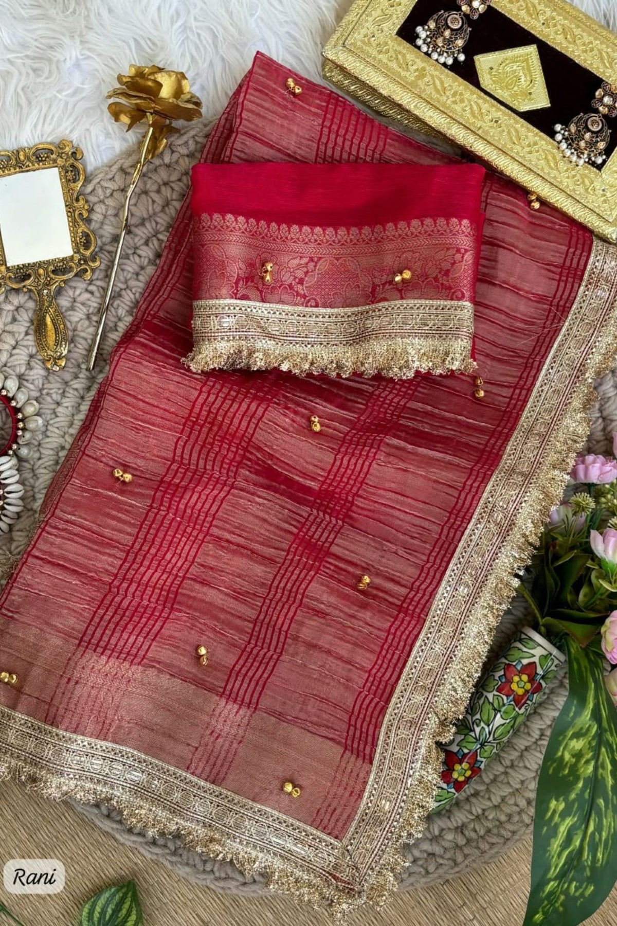 Buy MySilkLove Wine Red Pure Soft Fendy Chiffon Saree With Fancy Lace Border Online