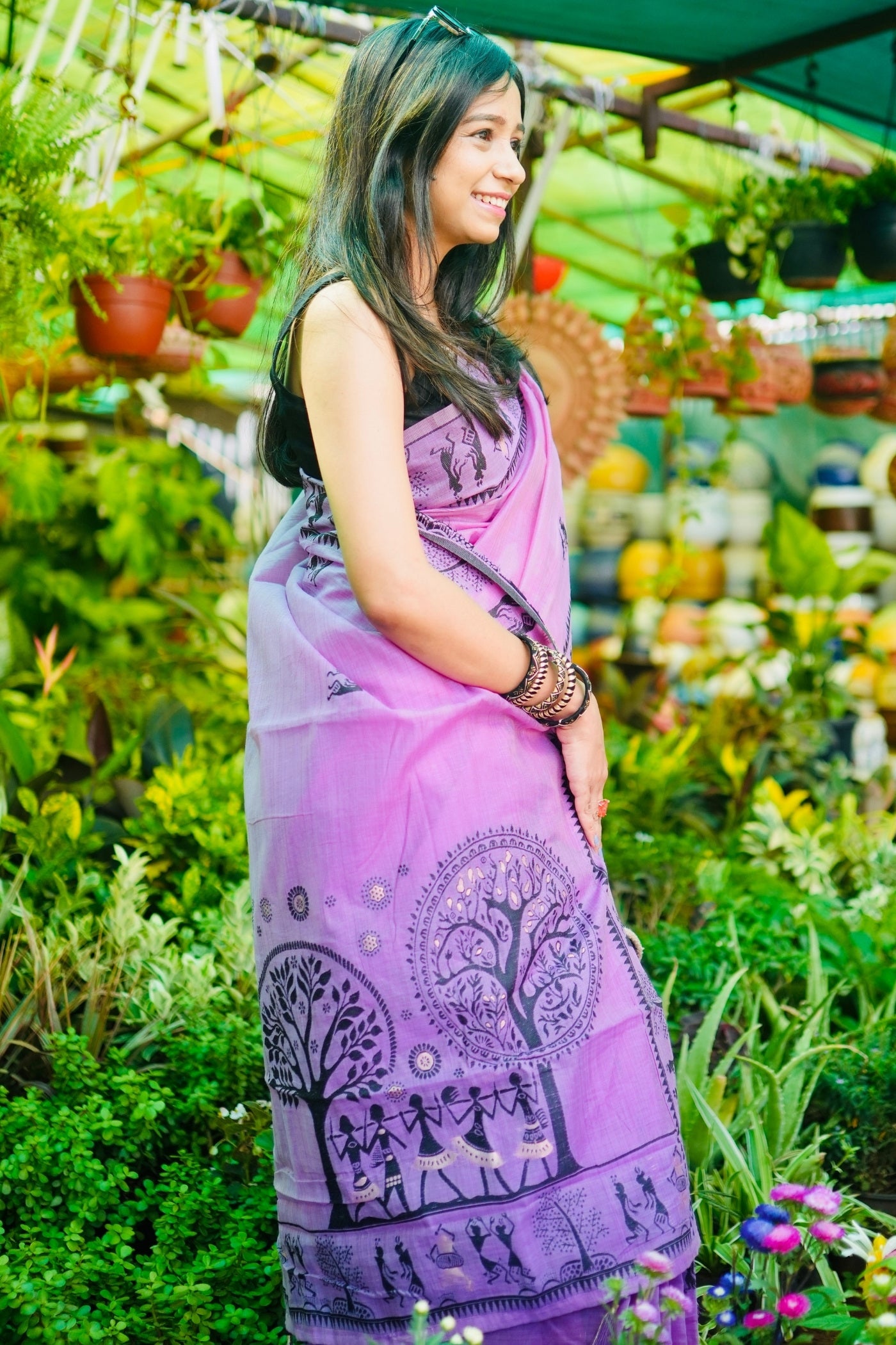 Buy MySilkLove Liseran Purple Woven Modal Cotton Saree Online