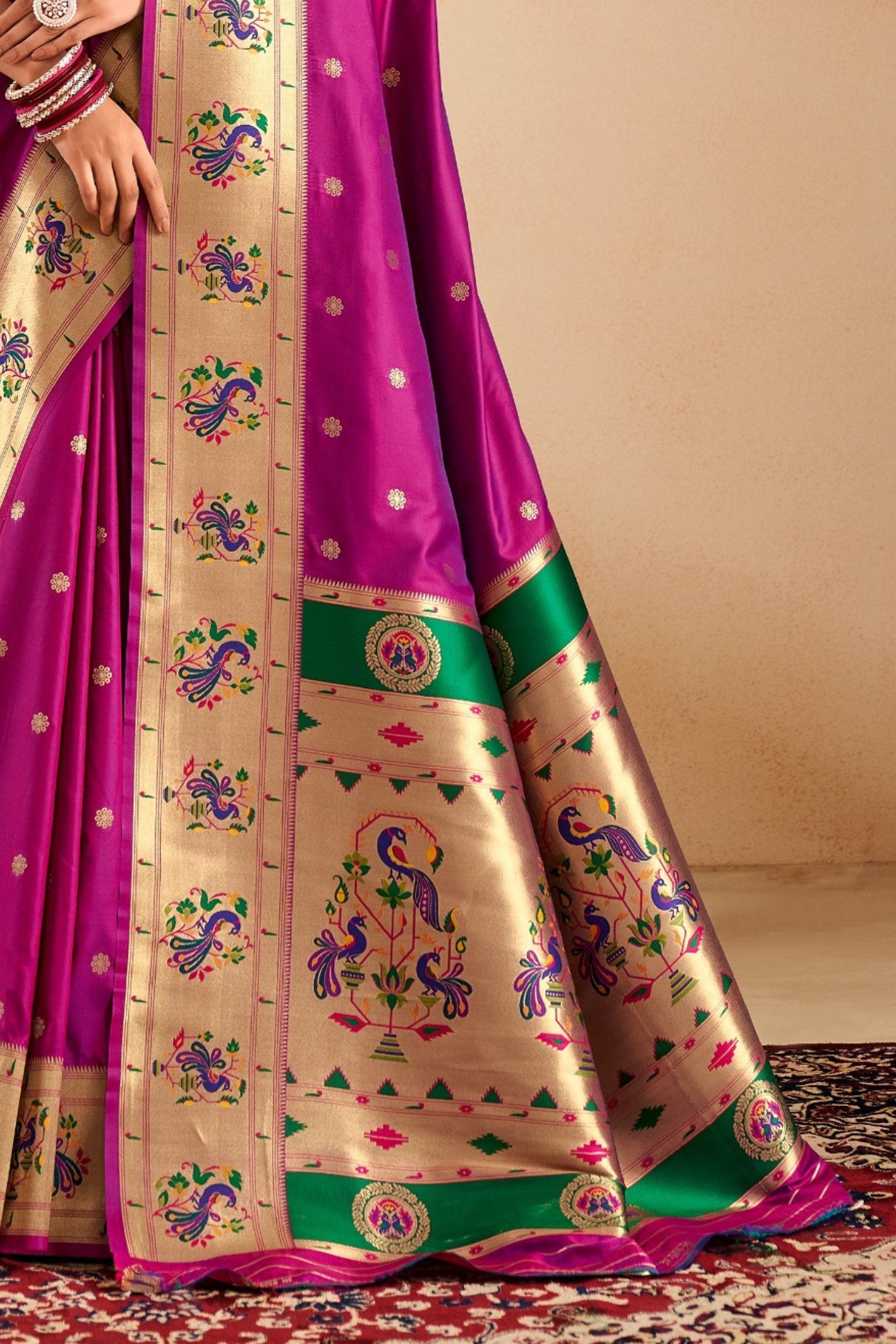 Buy MySilkLove Pansy Purple Woven Paithani Saree Online