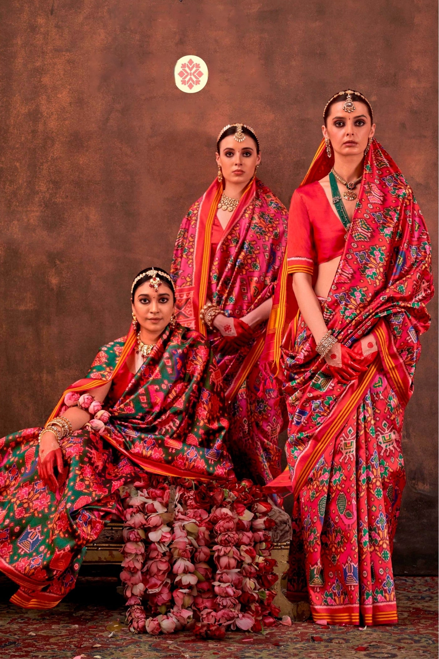 Buy MySilkLove Ruby Red Printed Patola Saree Online