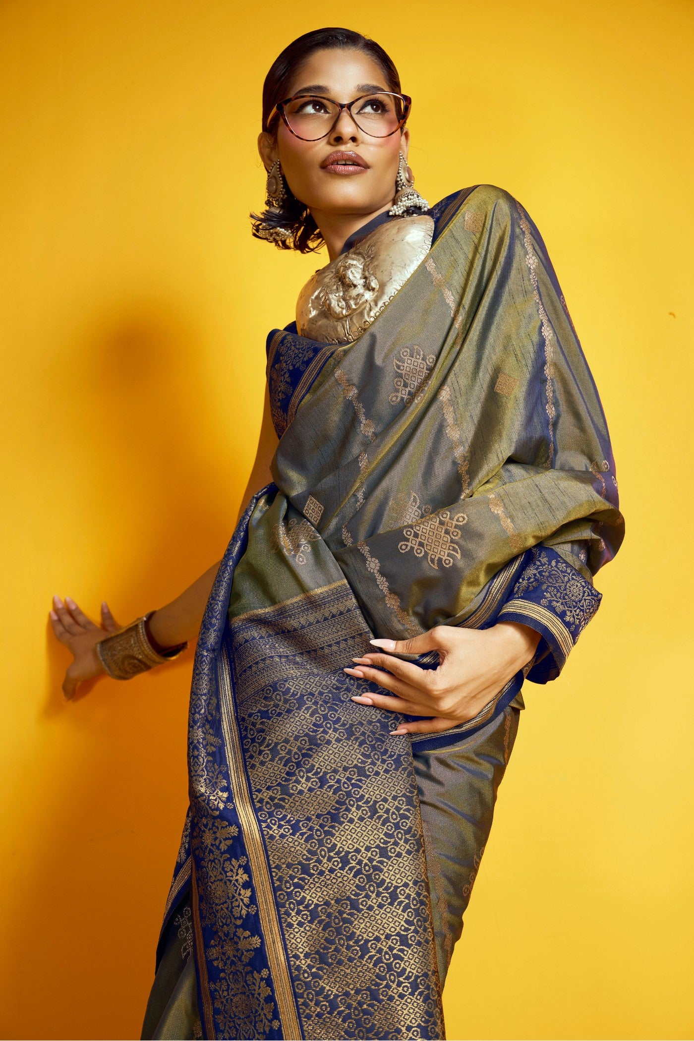 MySilkLove Mehendi Green Banarasi Handloom Soft Silk Saree