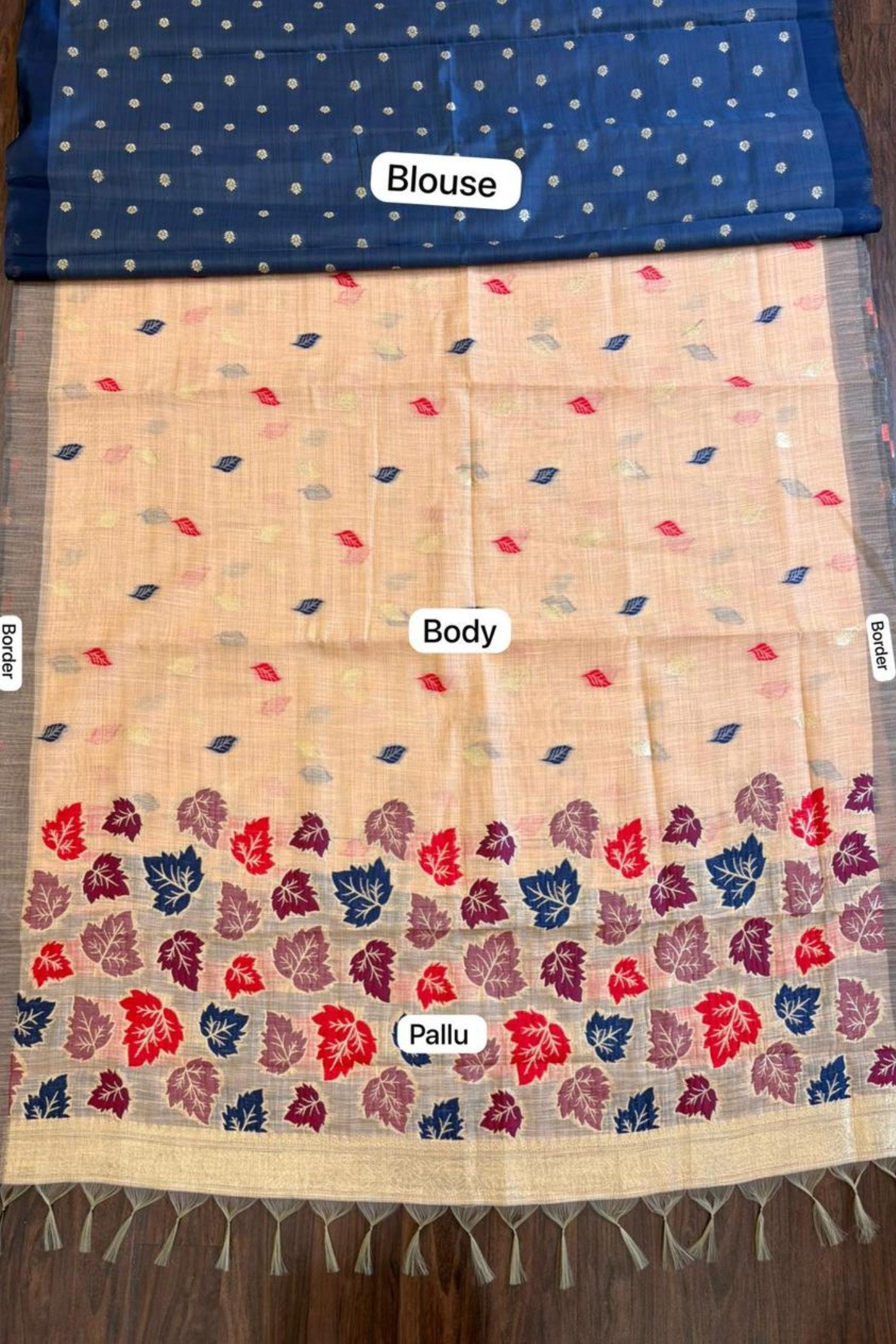 Buy MySilkLove Mandarin Orange Woven Linen Saree Online