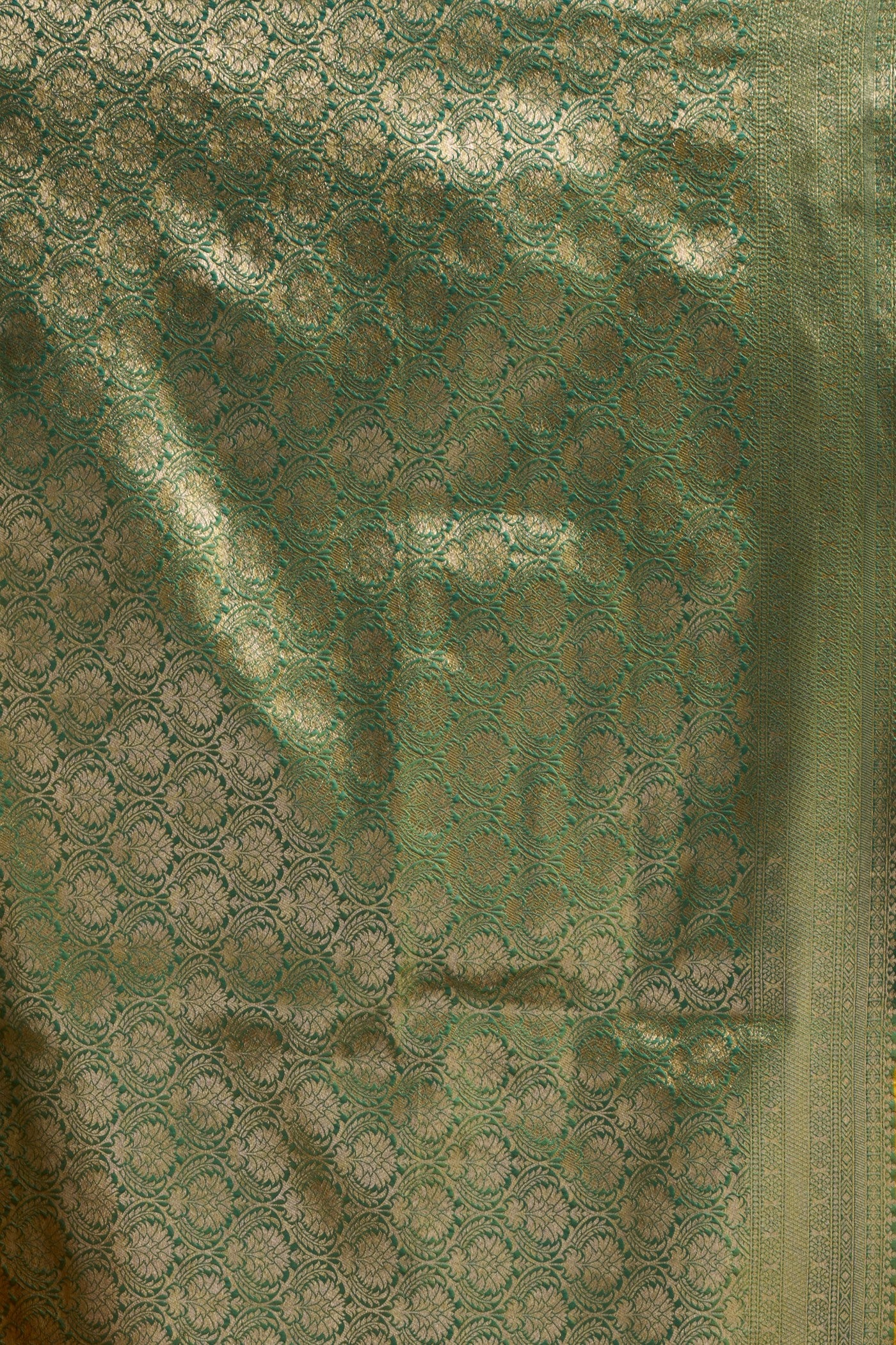 Buy MySilkLove Chamois Yellow Banarasi Handloom Soft Silk Saree Online