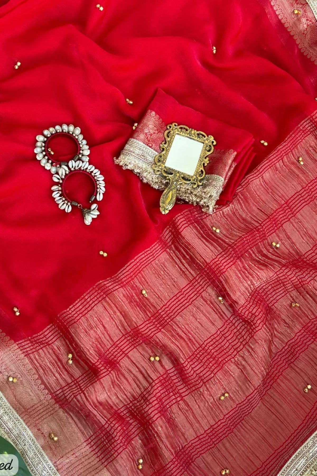Buy MySilkLove Wine Red Pure Soft Fendy Chiffon Saree With Fancy Lace Border Online