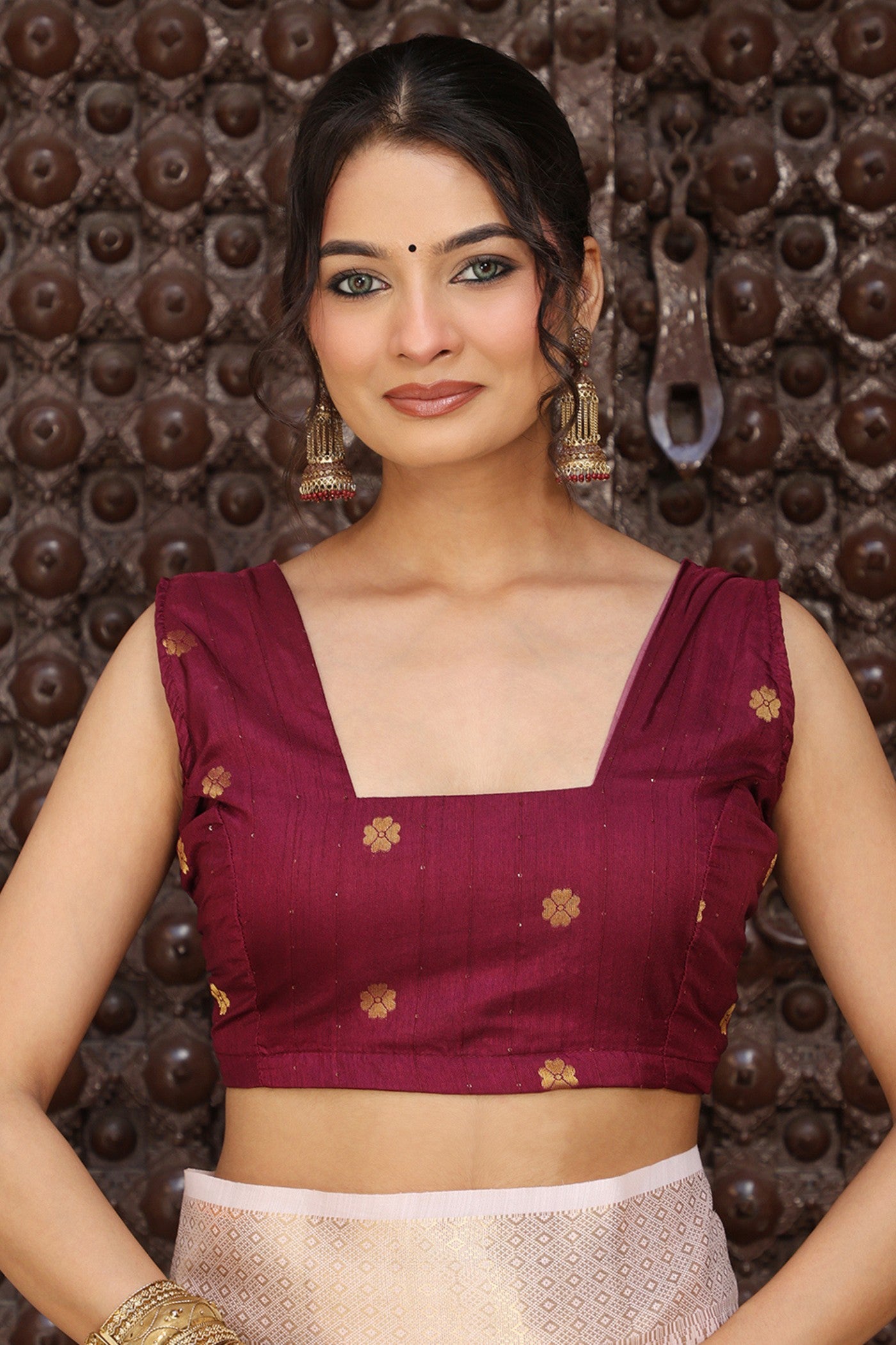 Buy MySilkLove Crepe Pink Woven Cotton Saree Online