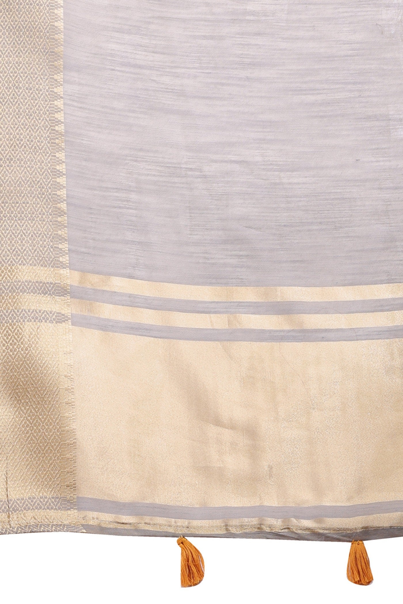 Buy MySilkLove Cloud Grey Woven Cotton Saree Online