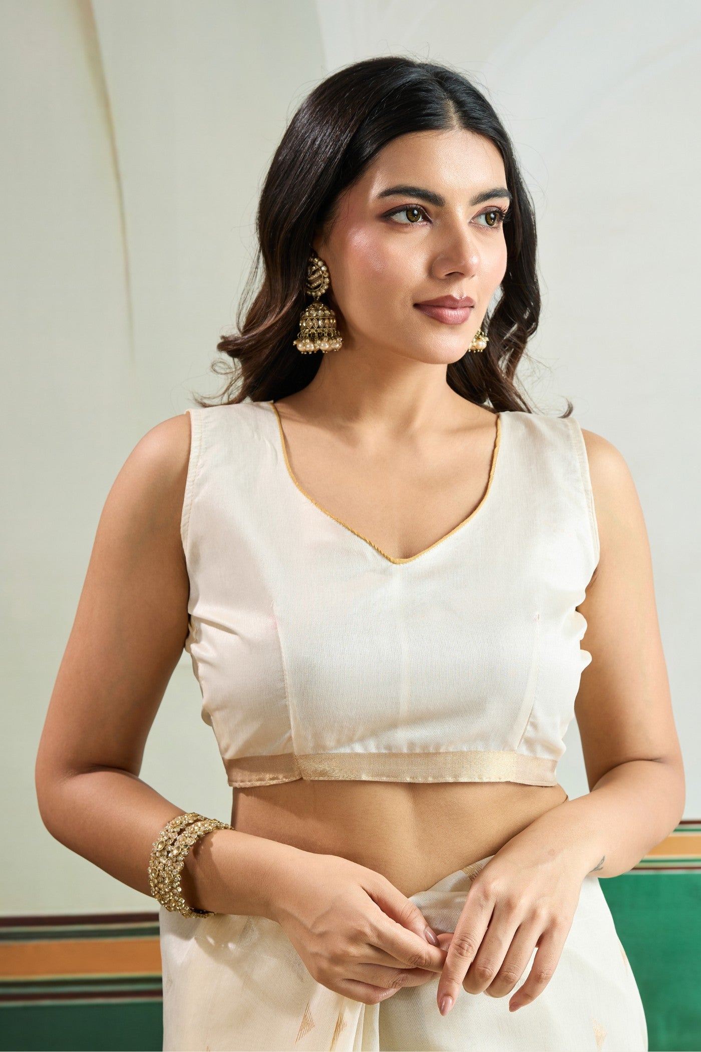 Buy MySilkLove Ghost White Tussar Handloom Silk Saree Online