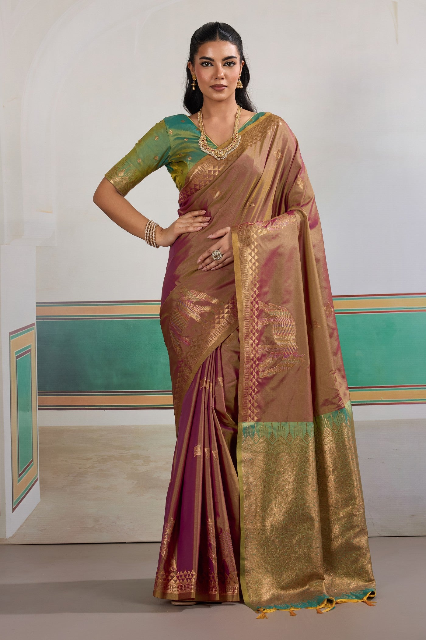 Buy MySilkLove Saddle Brown Banarasi Handloom Saree Online
