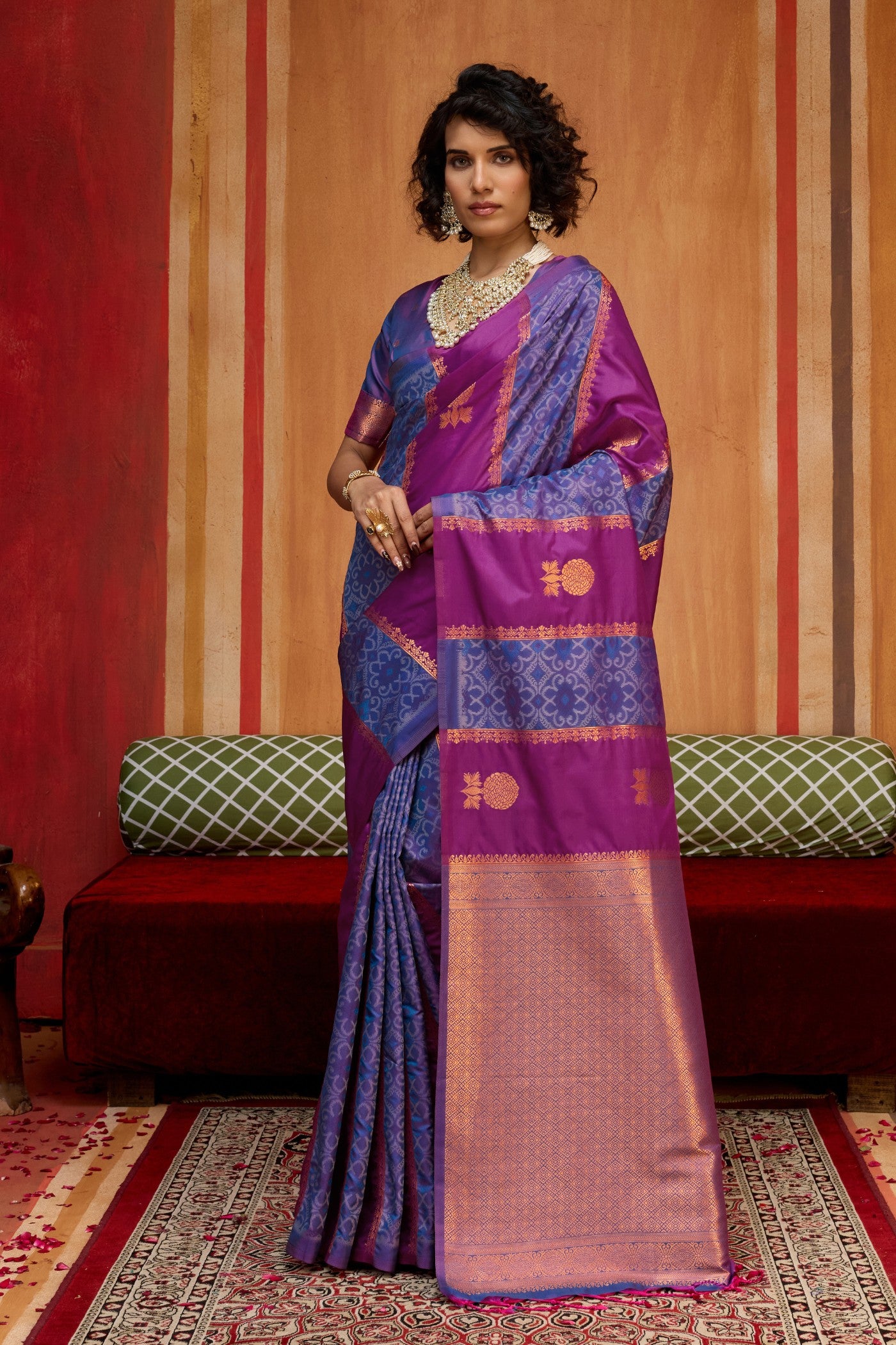 Buy MySilkLove Carolina Blue Banarasi Handloom Patola Saree Online