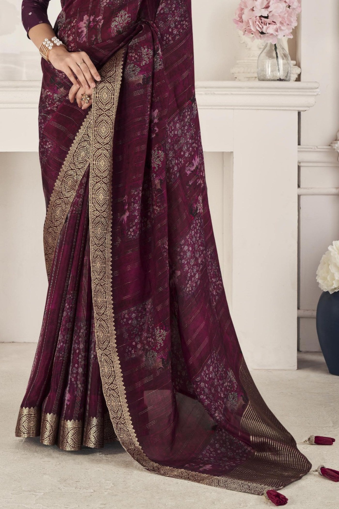 Buy MySilkLove Livid Purple Banarasi Silk Saree Online