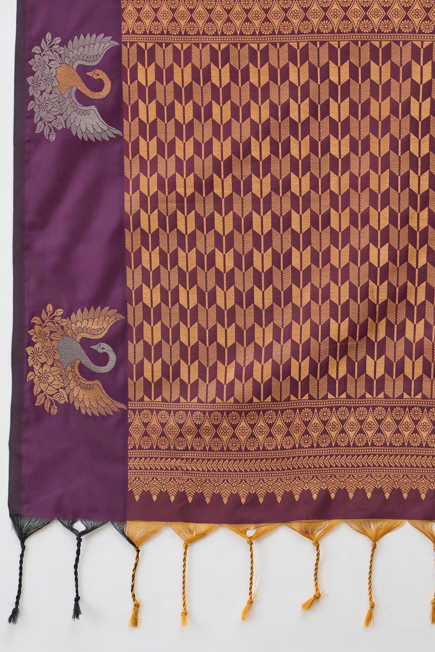 Buy MySilkLove Peanut Brown Banarasi Handloom Soft Silk Saree Online