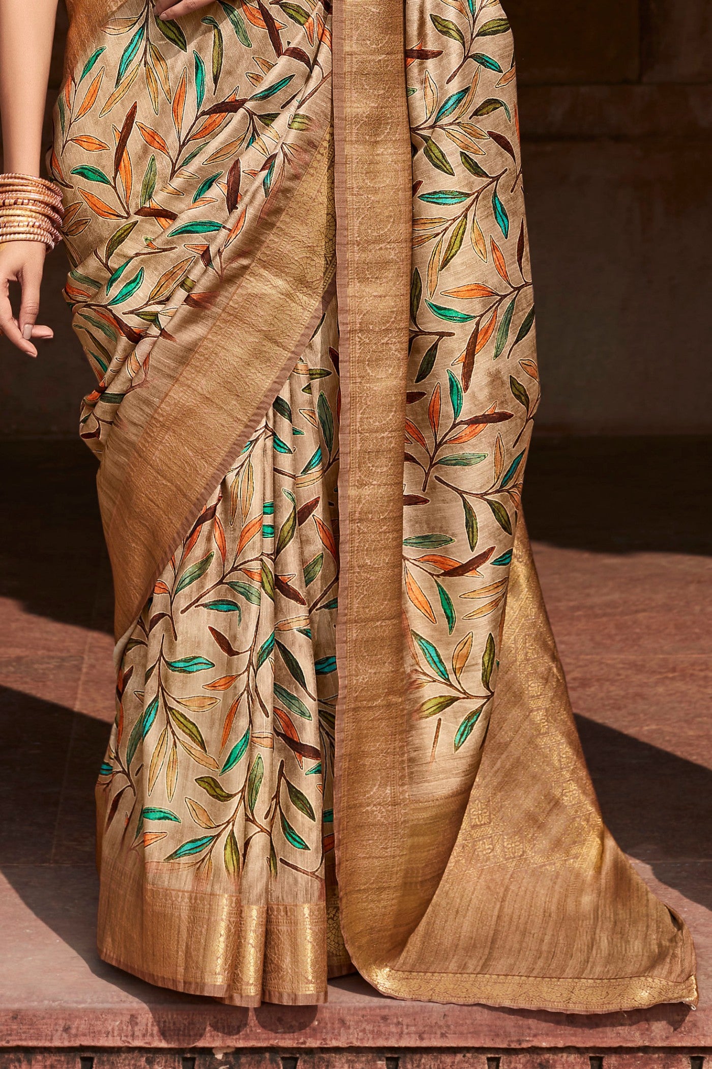 Buy MySilkLove Coco Brown Banarasi Handloom Saree Online