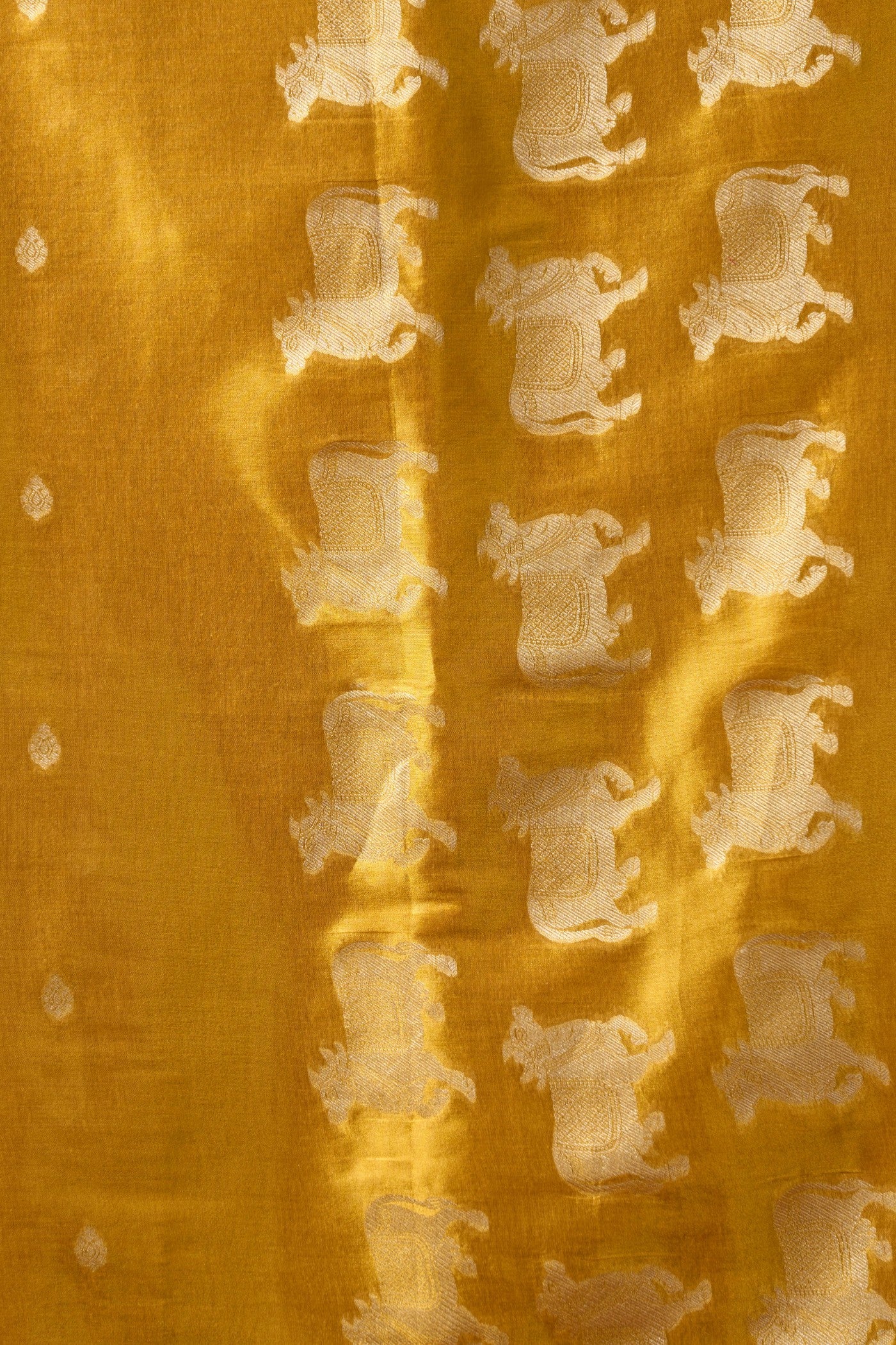 Buy MySilkLove Jonquil Yellow Handloom Tissue Saree Online