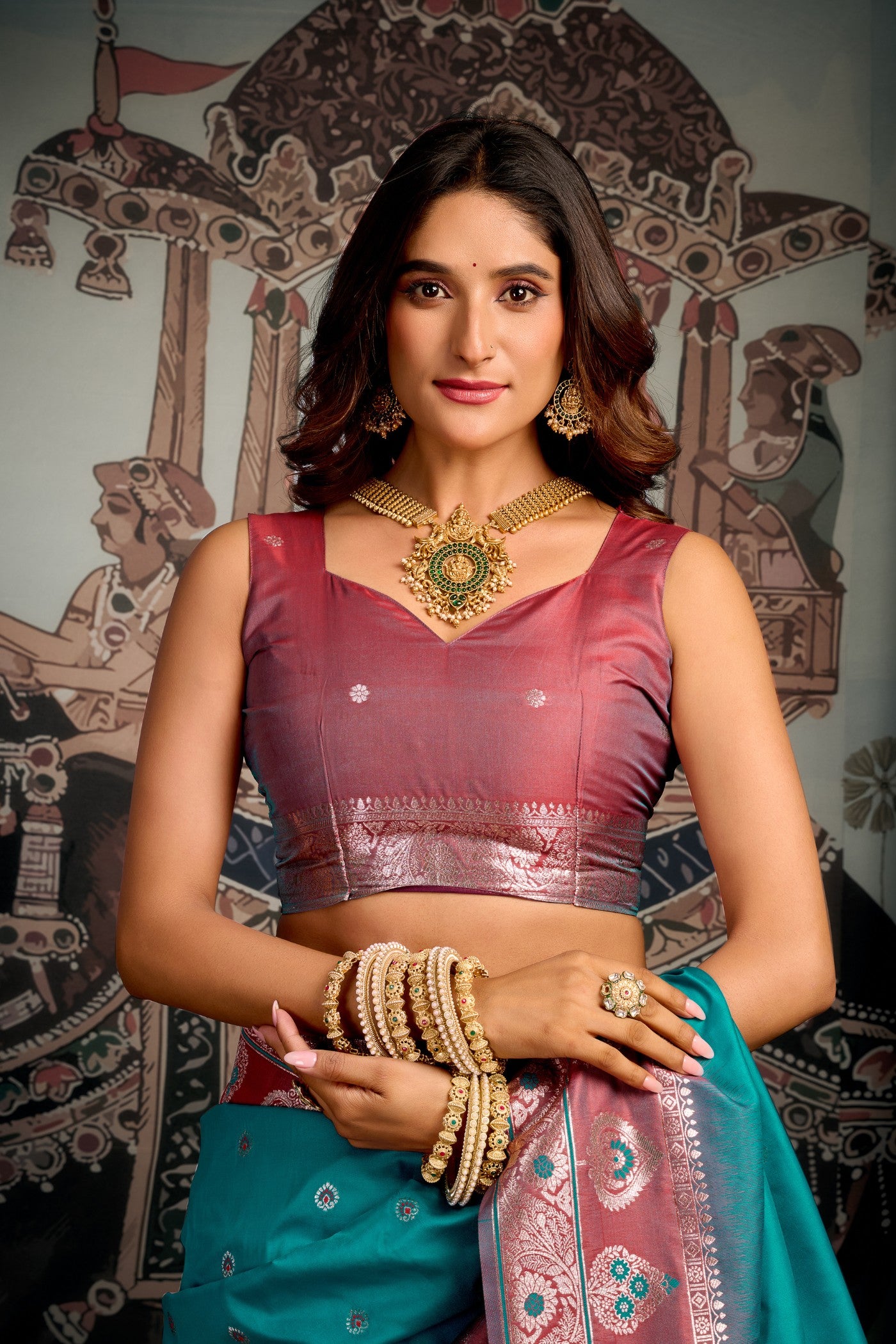 Buy MySilkLove Wild Blue Banarasi Soft Silk Saree Online