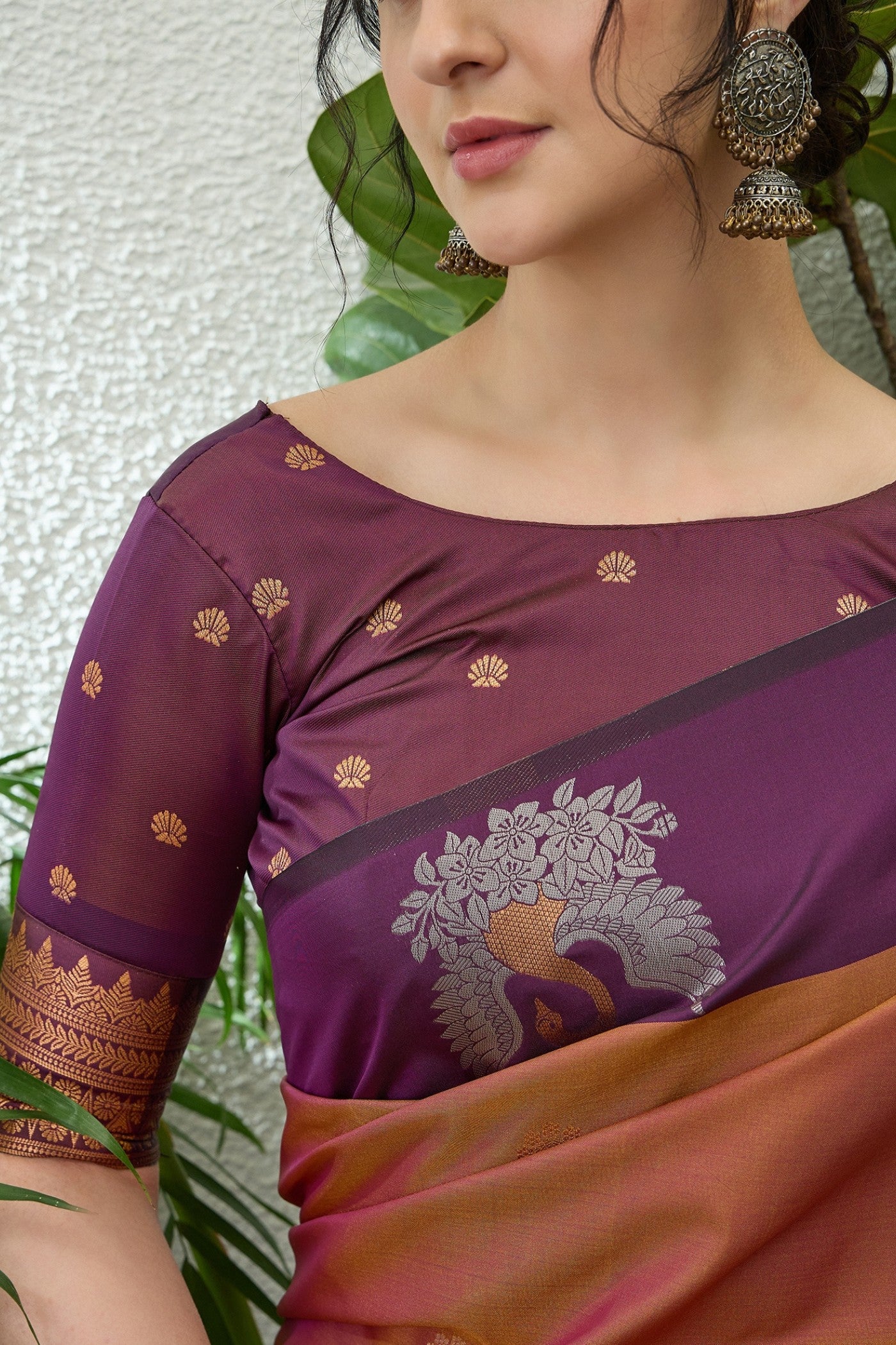 Buy MySilkLove Peanut Brown Banarasi Handloom Soft Silk Saree Online