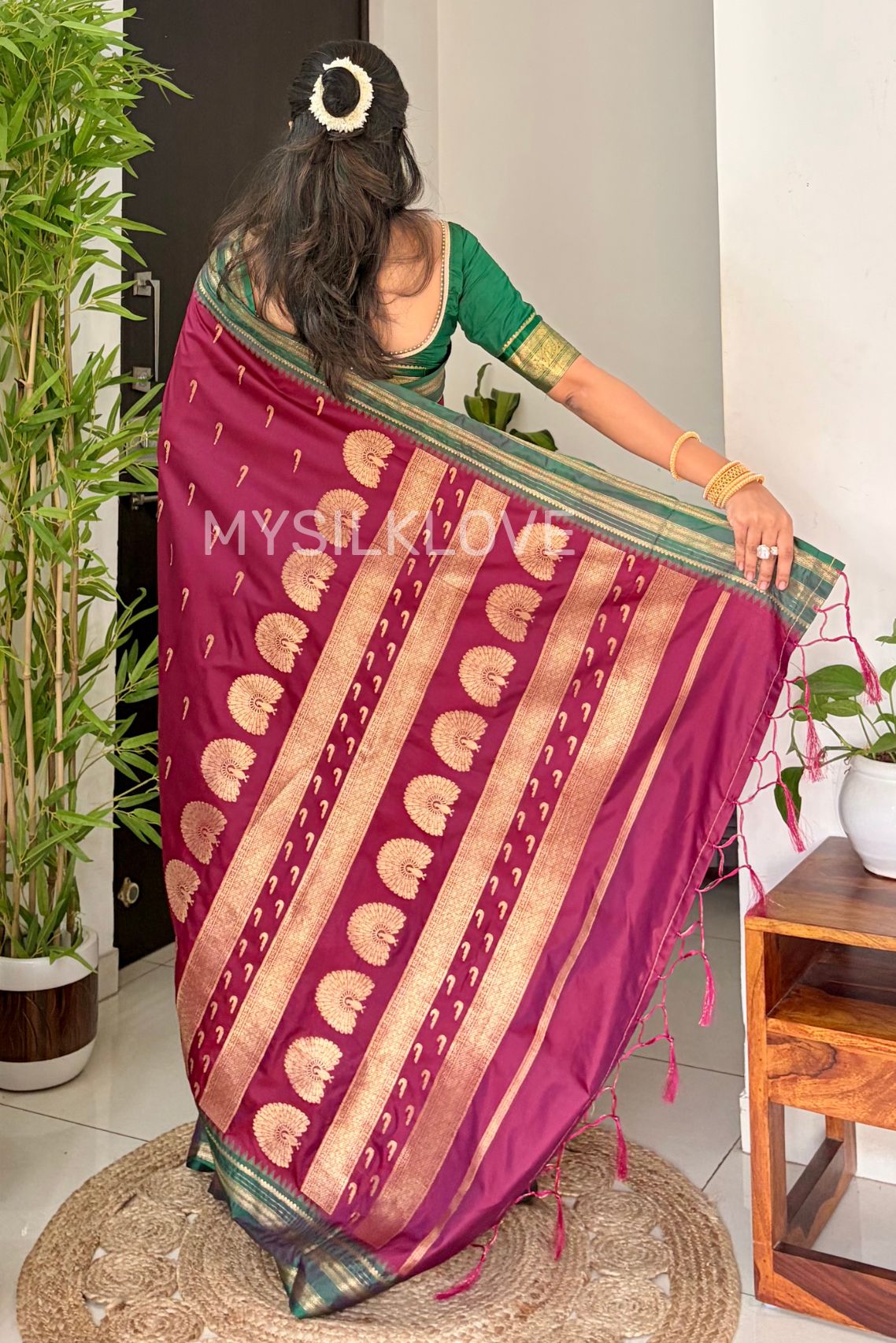 Buy MySilkLove Preiwinkle Purple Banarasi Woven Soft Silk Saree Online