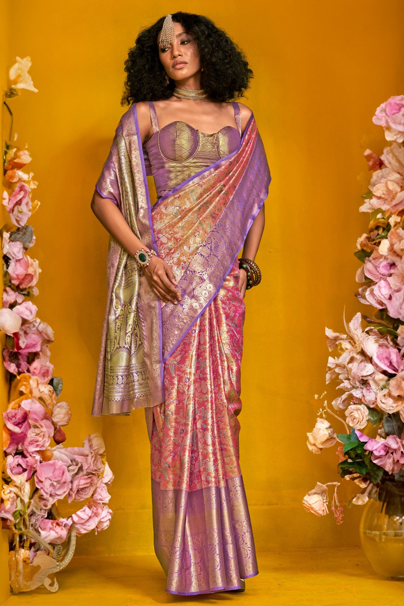 MySilkLove Apple Blossom Pink Handloom Kanjivaram Saree