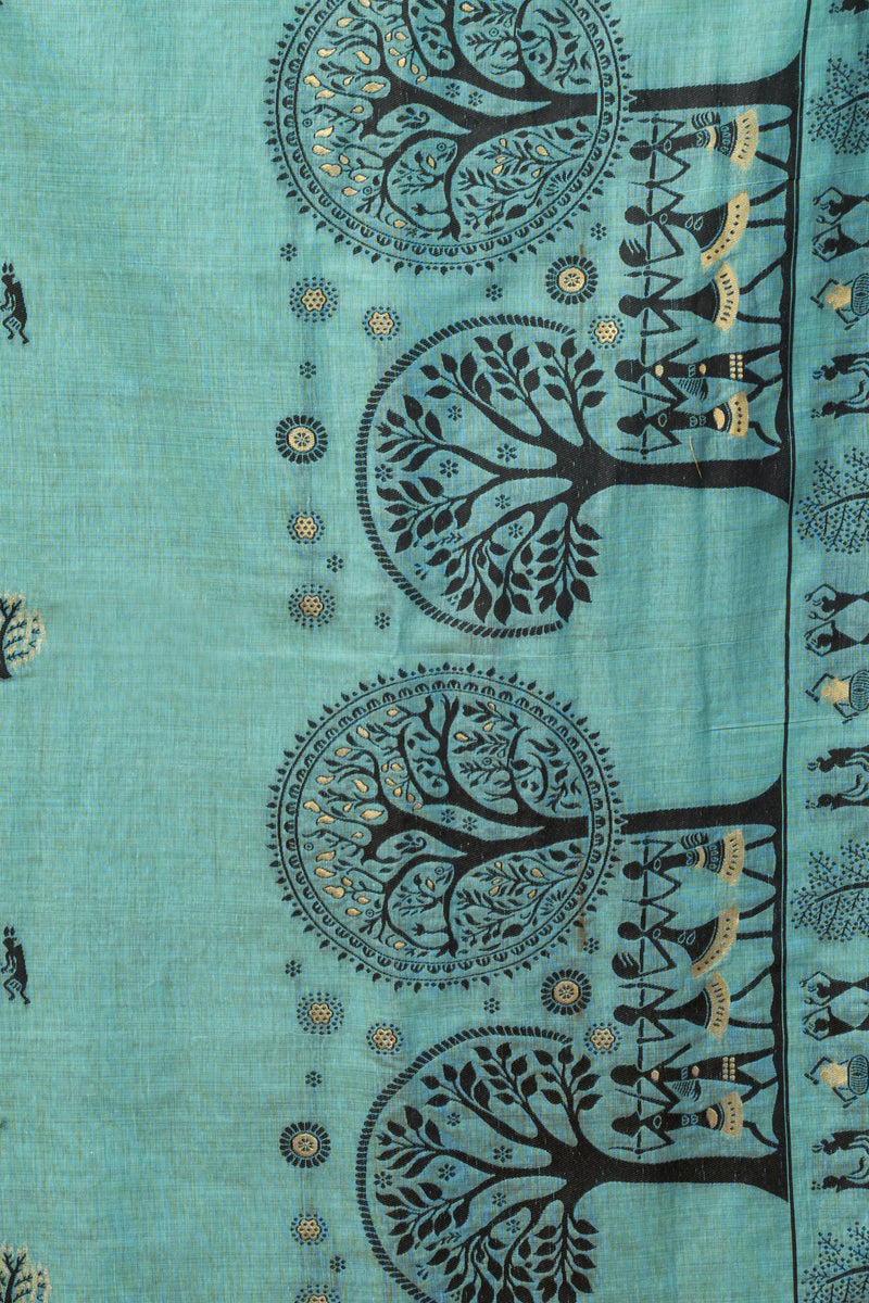 Buy MySilkLove Liseran Purple Woven Modal Cotton Saree Online