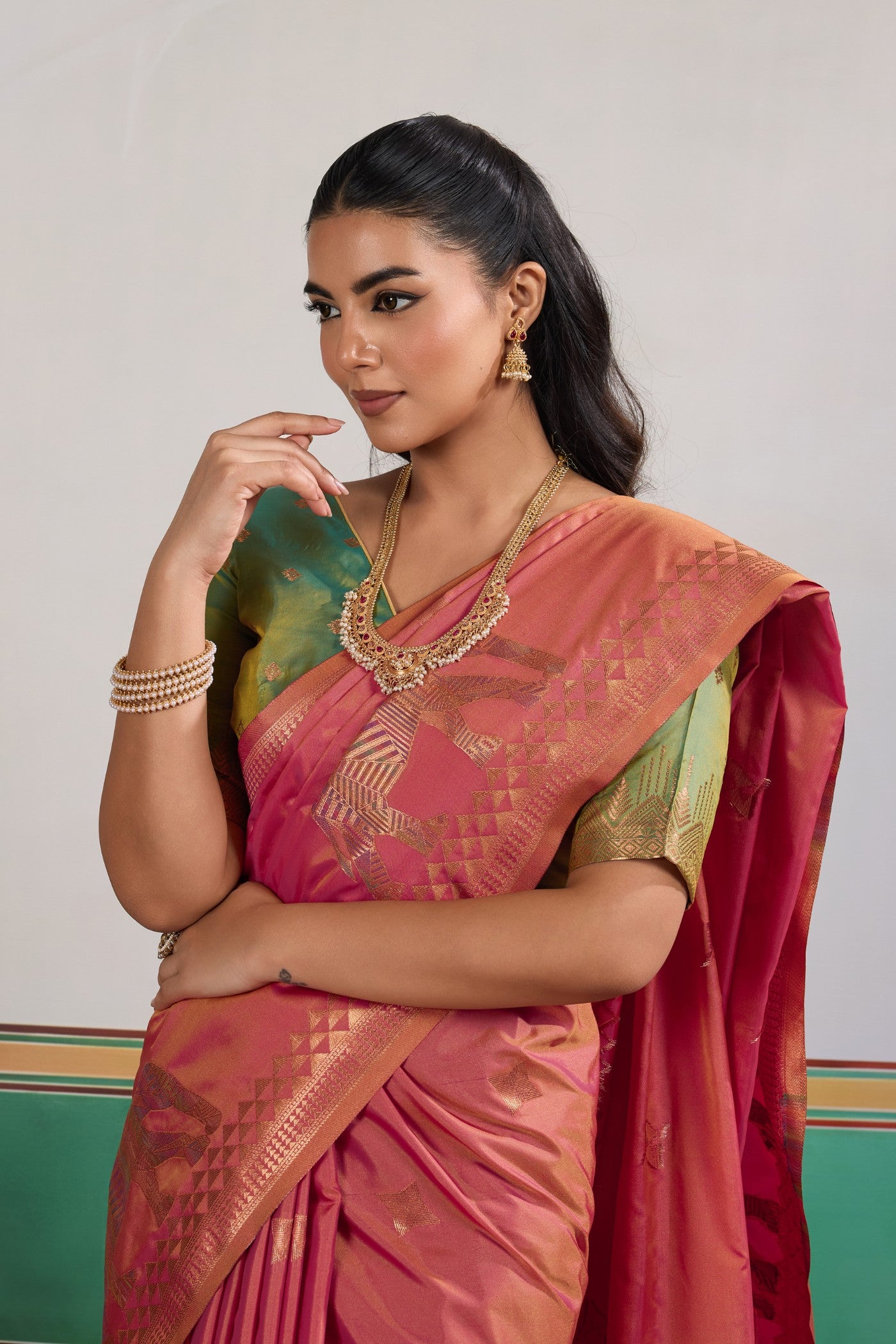 Buy MySilkLove Burnt Orange Banarasi Handloom Saree Online