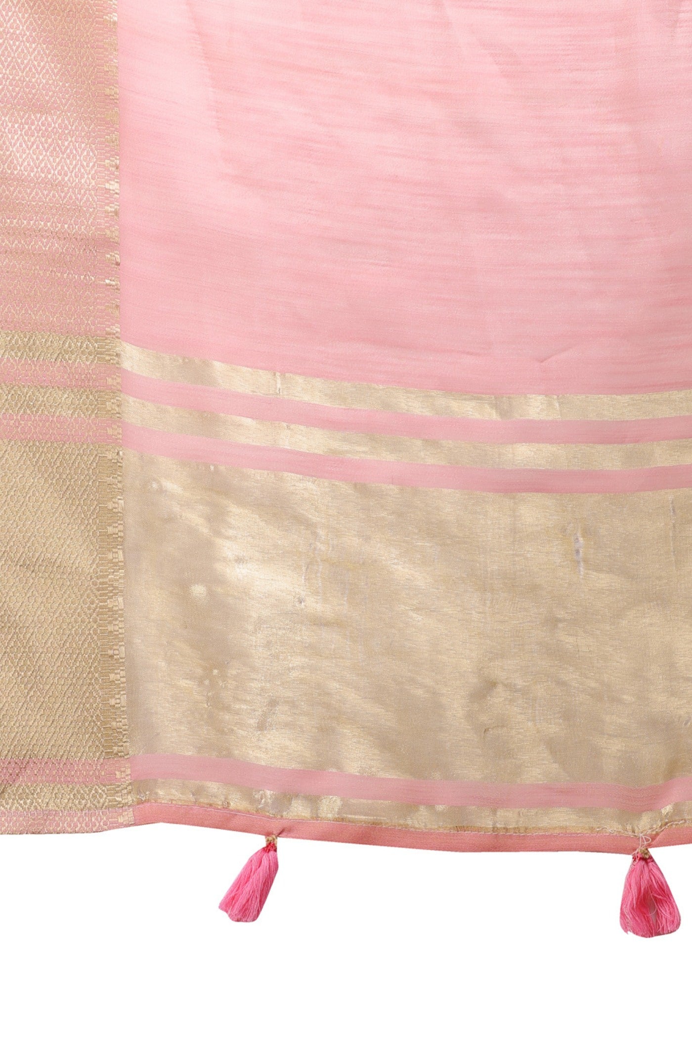 Buy MySilkLove Blush Pink Woven Cotton Saree Online