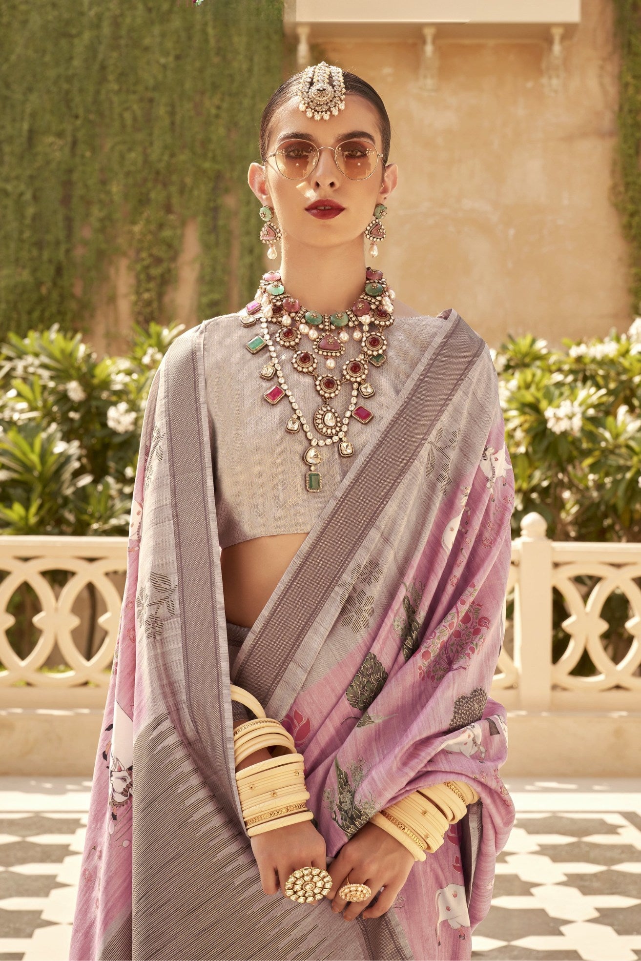 Buy MySilkLove Luster Pink Banarasi Handloom Saree Online