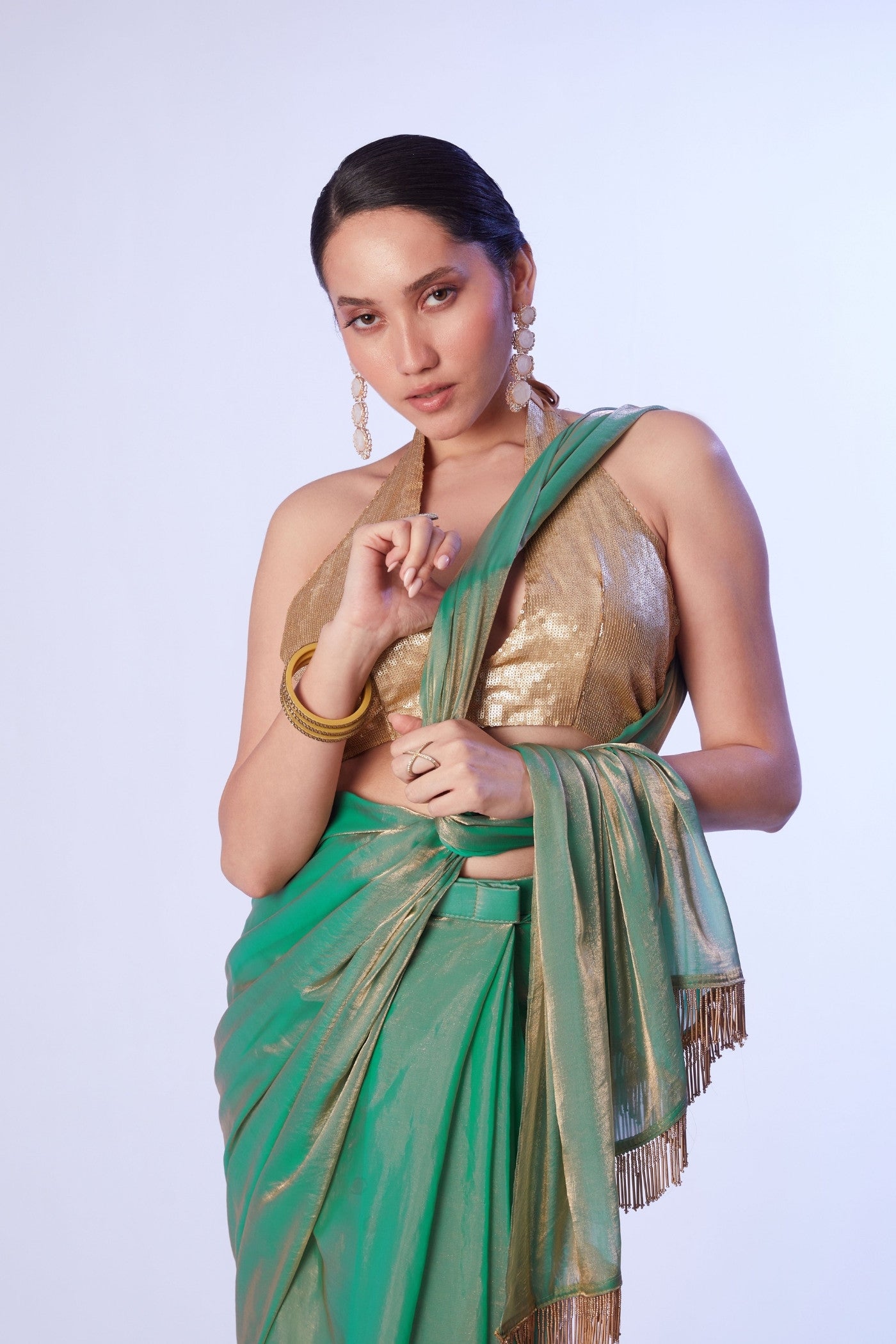 MySilkLove Hnter Green Designer Partywear Saree