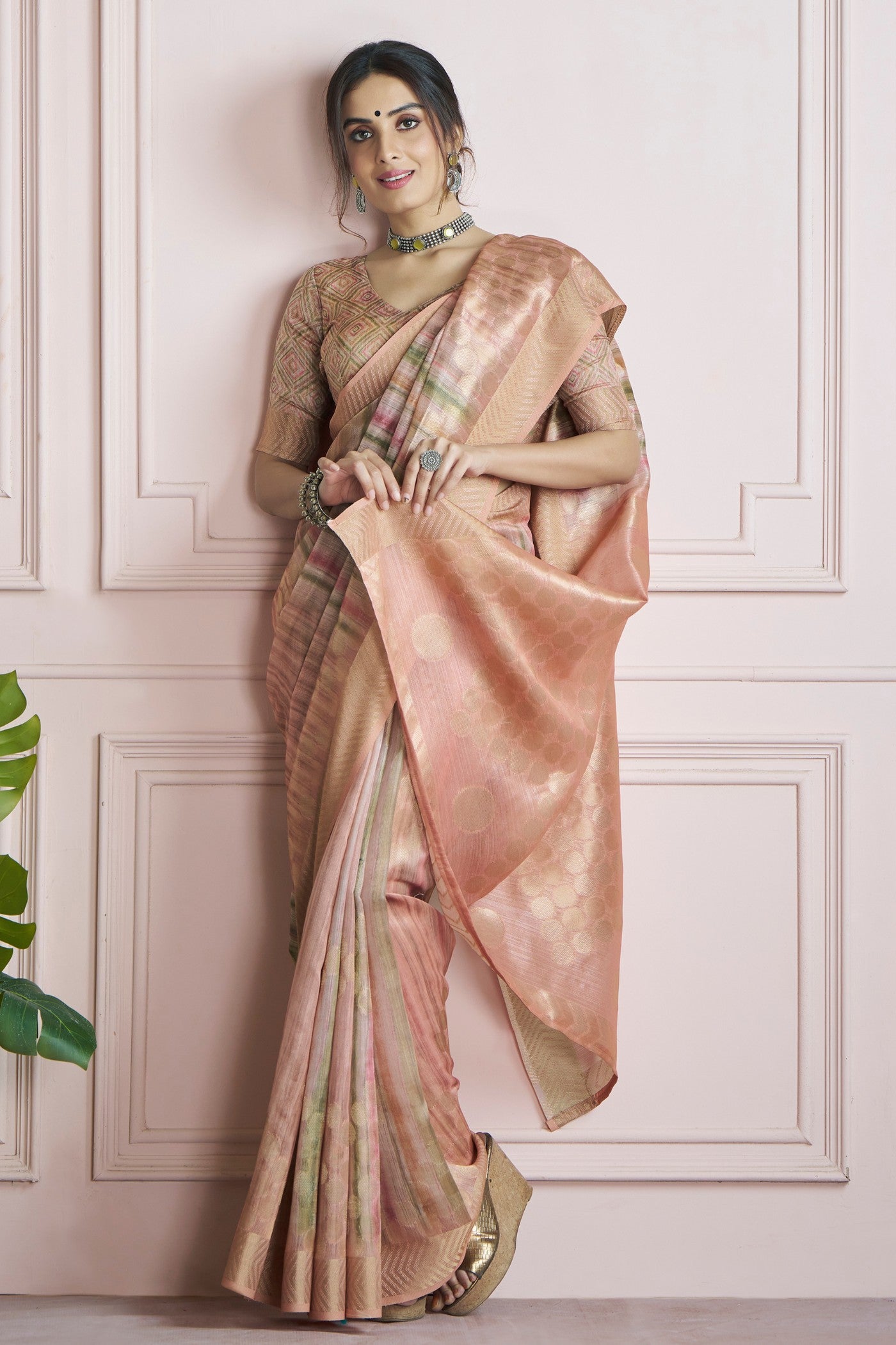 MySilkLove Heathered Cream Handloom Khadi Silk Saree