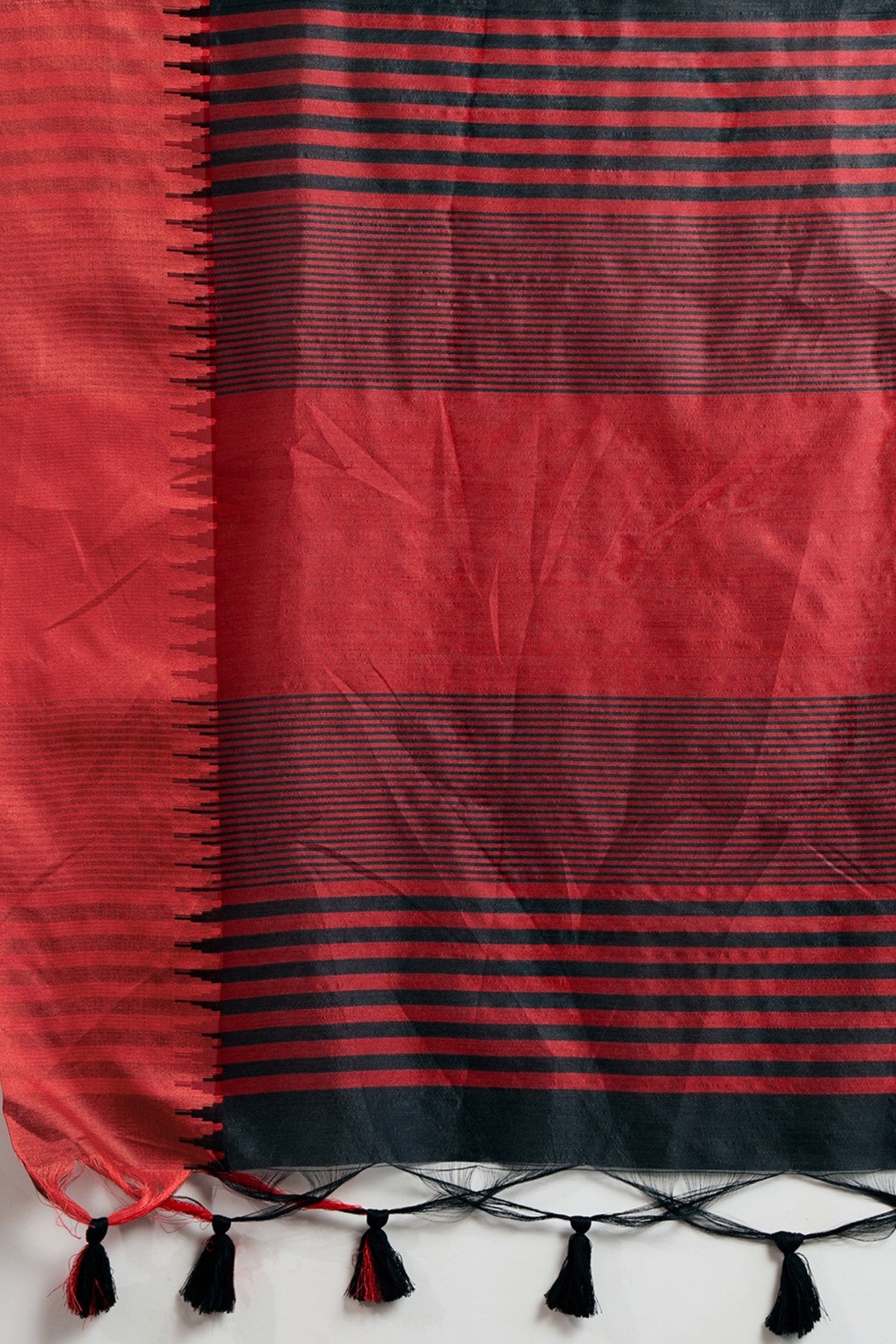 Buy MySilkLove Matte Black Woven Raw Silk Saree Online