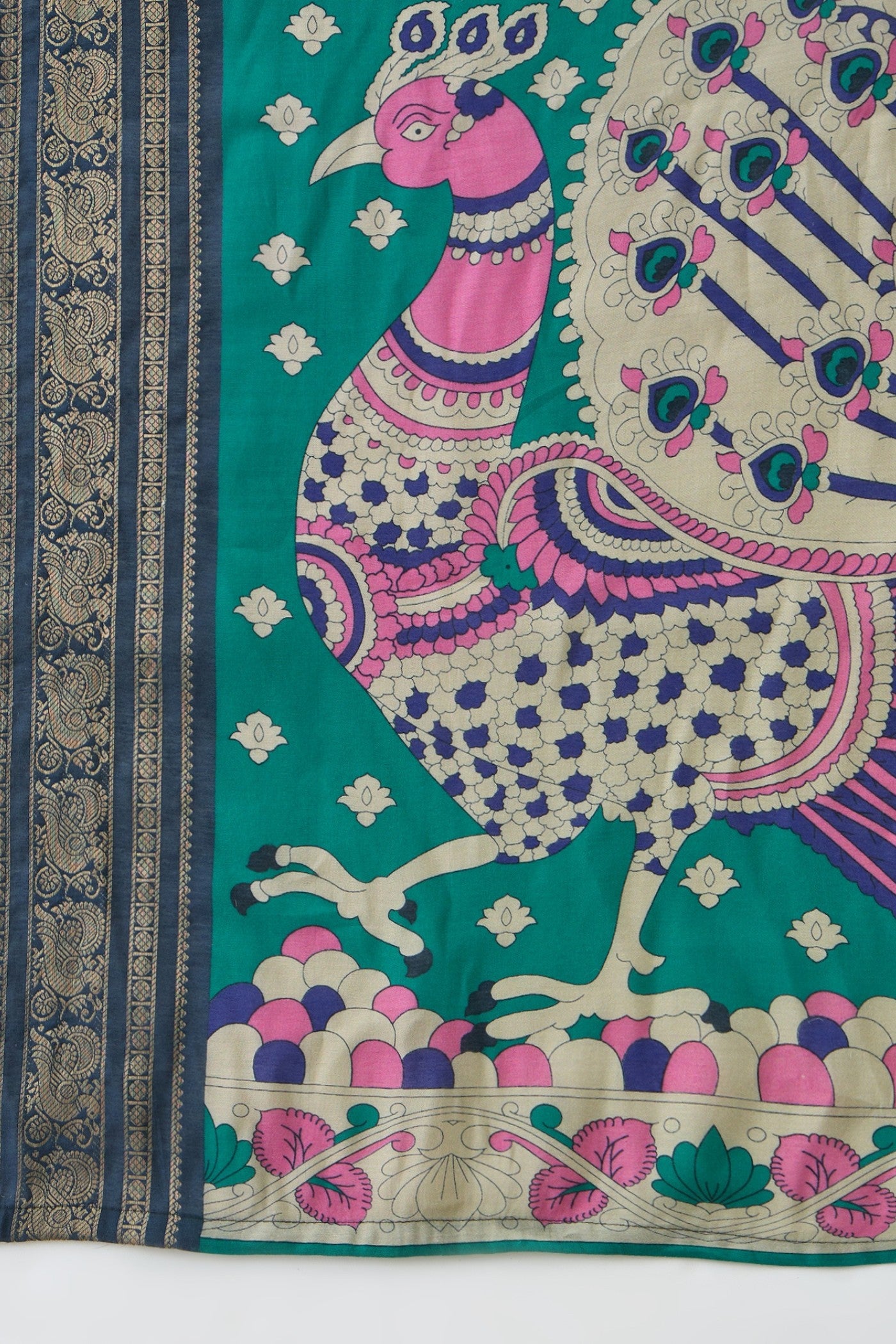 Buy MySilkLove Lotus Pink Printed Cotton Saree Online