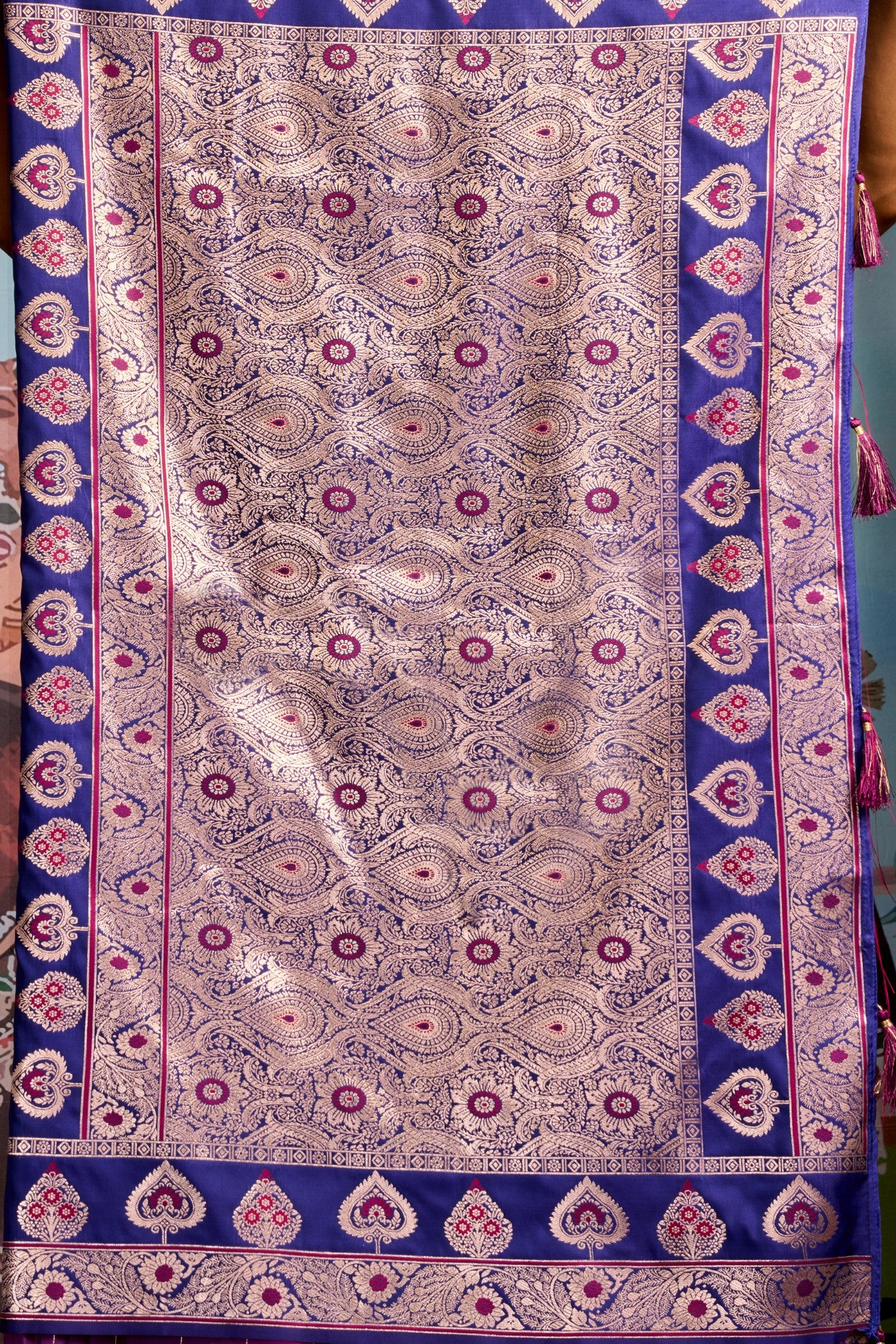Buy MySilkLove Japanese Purple Banarasi Soft Silk Saree Online