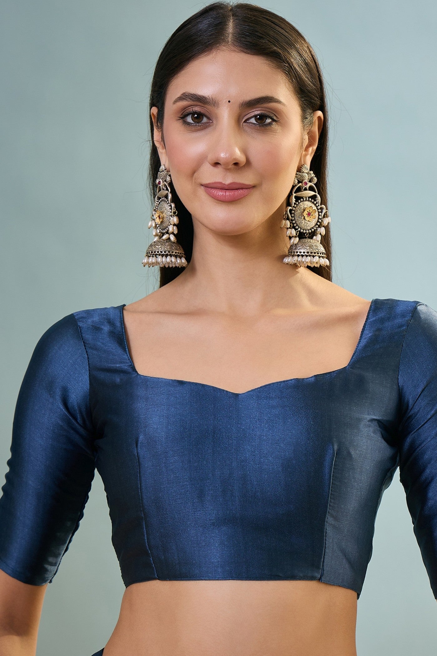 Buy MySilkLove Chrome Yellow Ajrakh Printed Satin Crepe Silk Saree Online