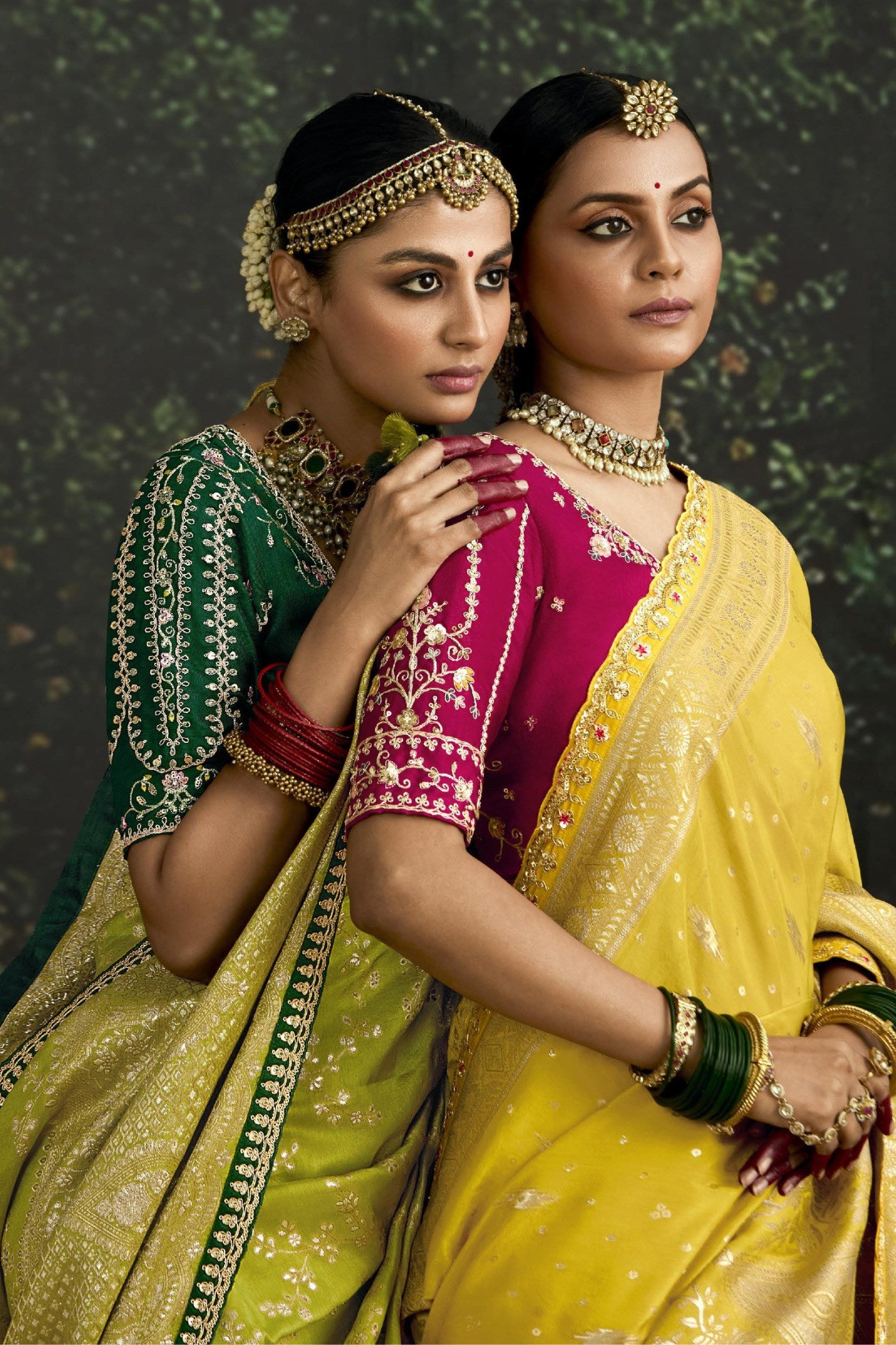 Buy MySilkLove Pear Green Designer Banarasi Saree Online