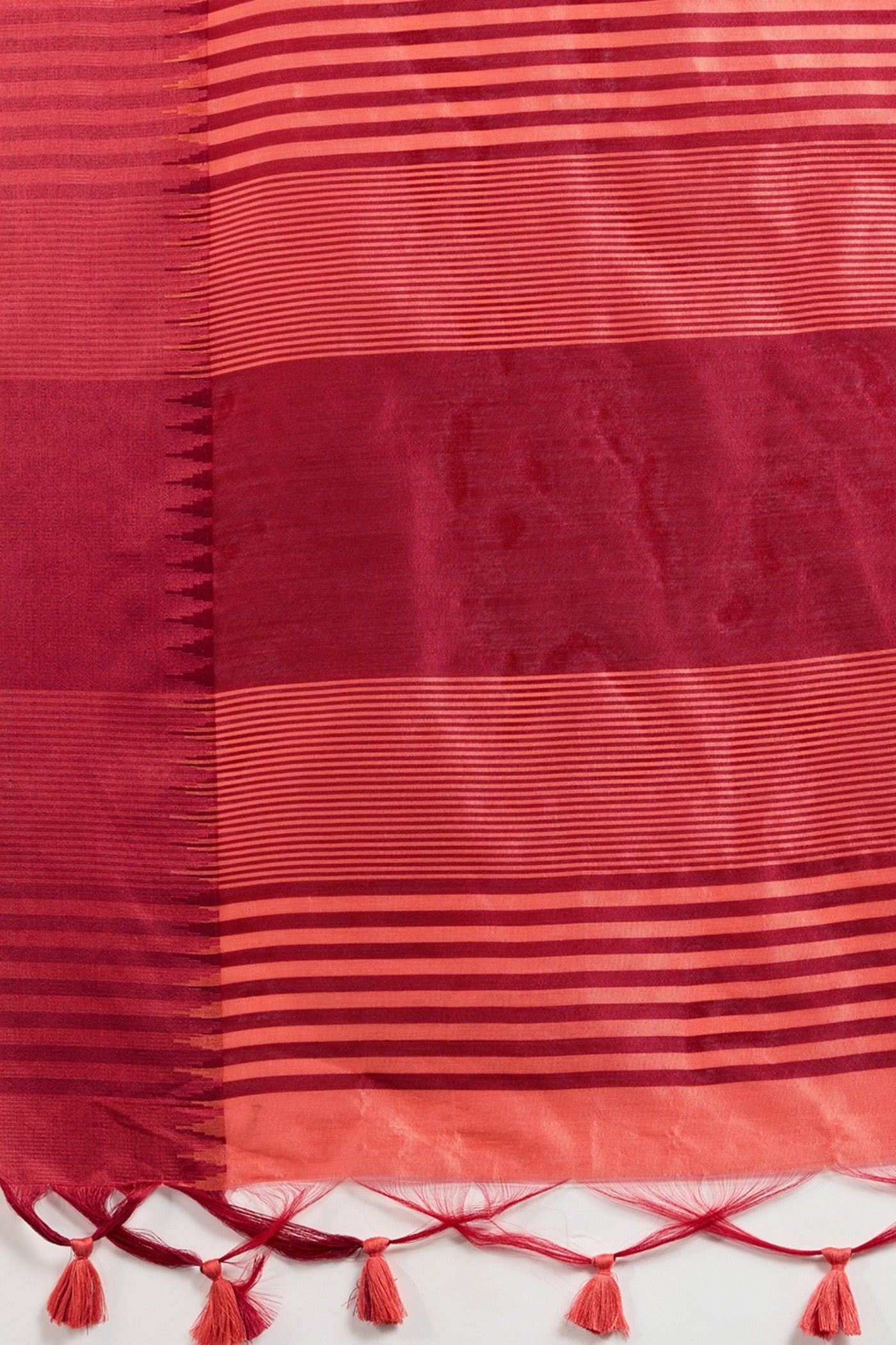 Buy MySilkLove Candy Peach Woven Raw Silk Saree Online