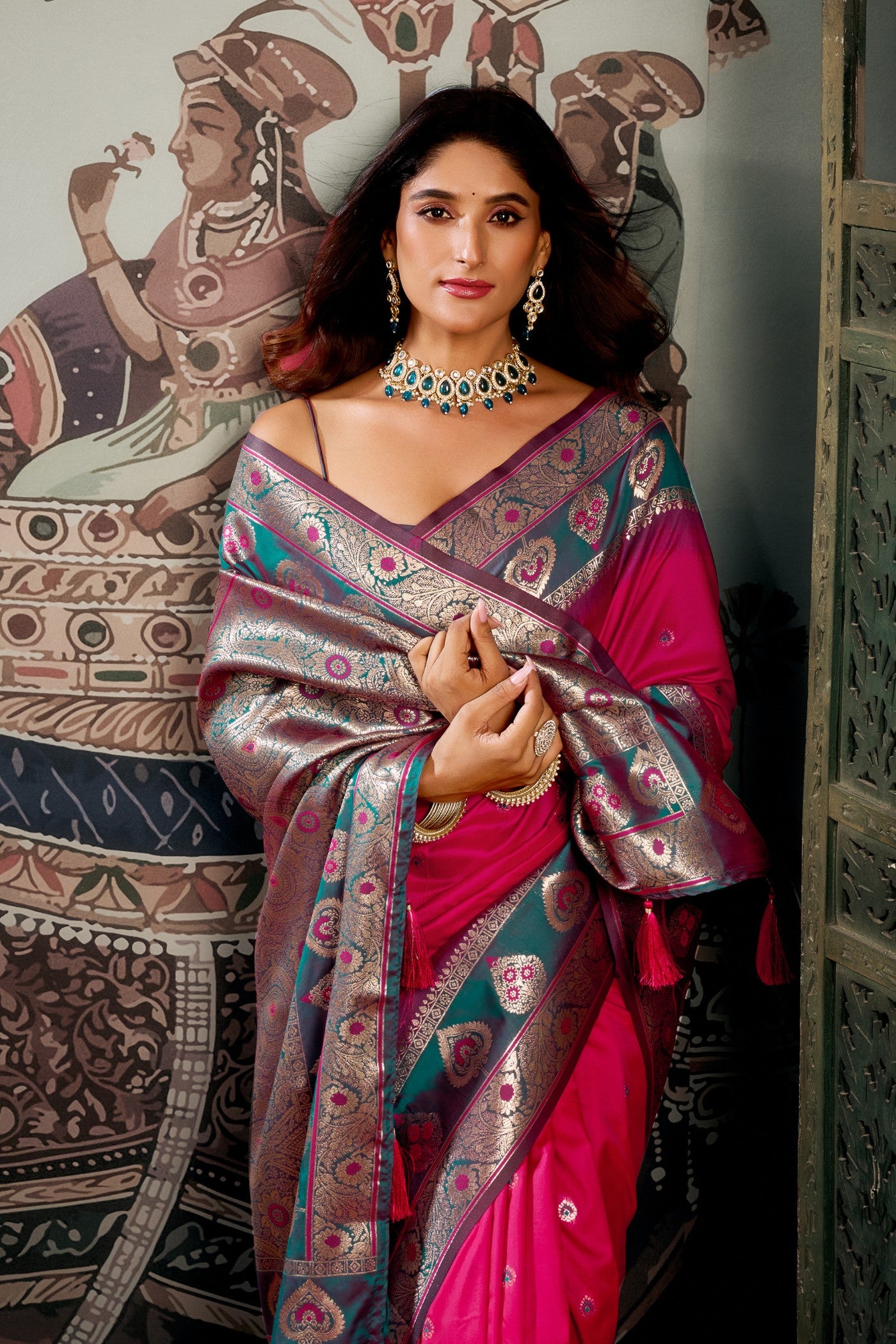 MySilkLove Mauvelous Pink Banarasi Soft Silk Saree