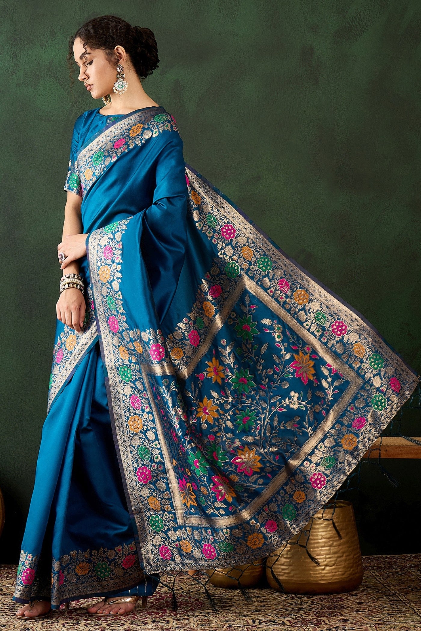 MySilkLove Royal Blue Blue Banarasi Designer Saree