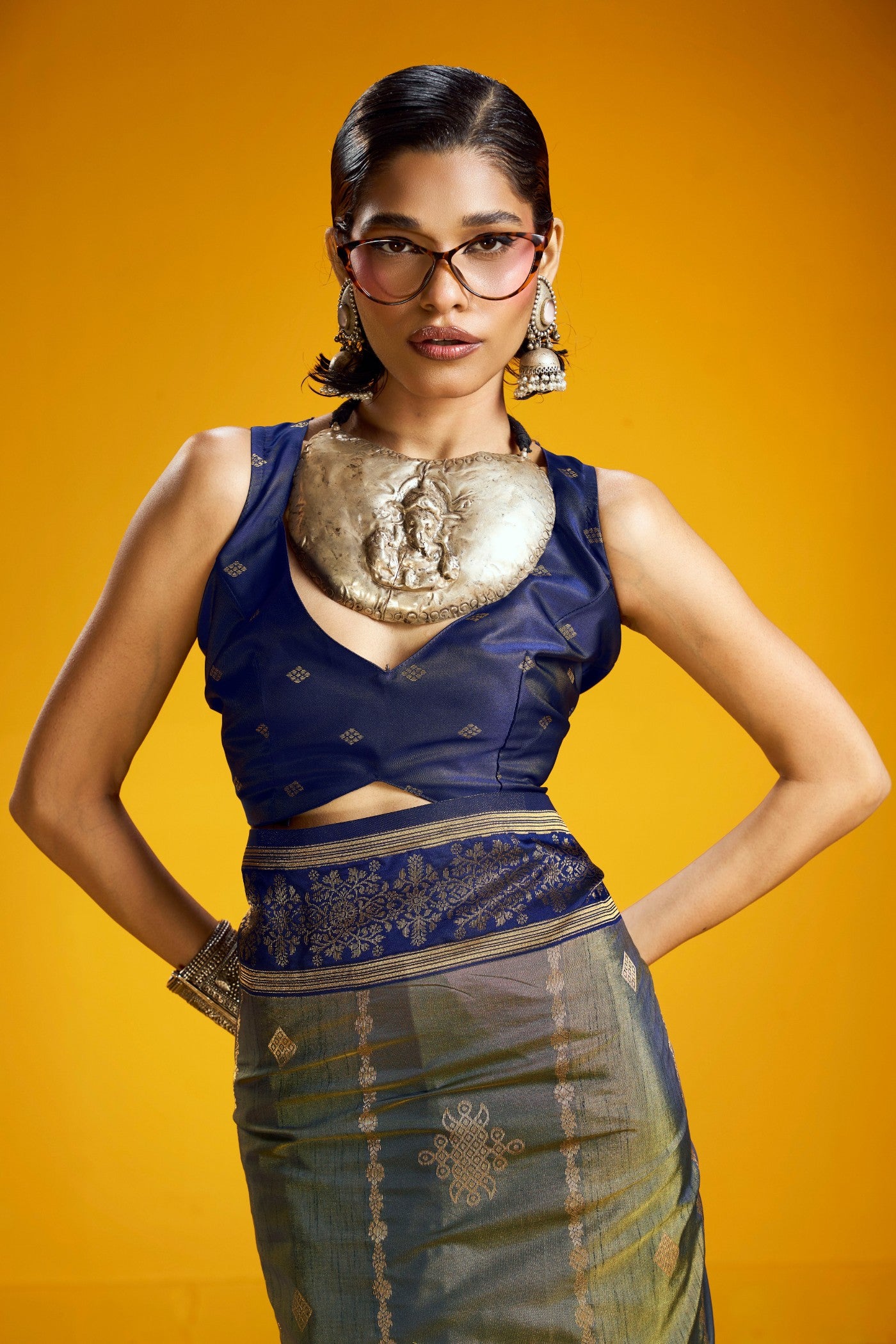 Buy MySilkLove Mehendi Green Banarasi Handloom Soft Silk Saree Online