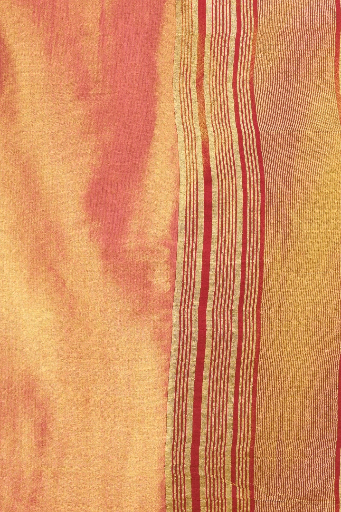 Buy MySilkLove Salmon Pink Woven Tissue Saree Online