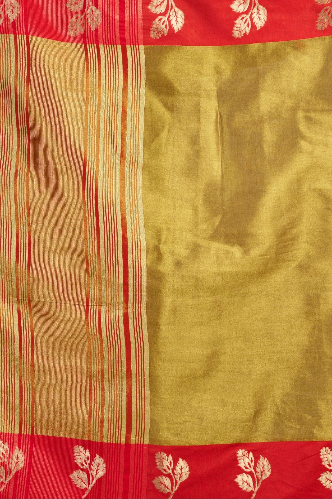Buy MySilkLove Pesto Green Woven Tissue Saree Online