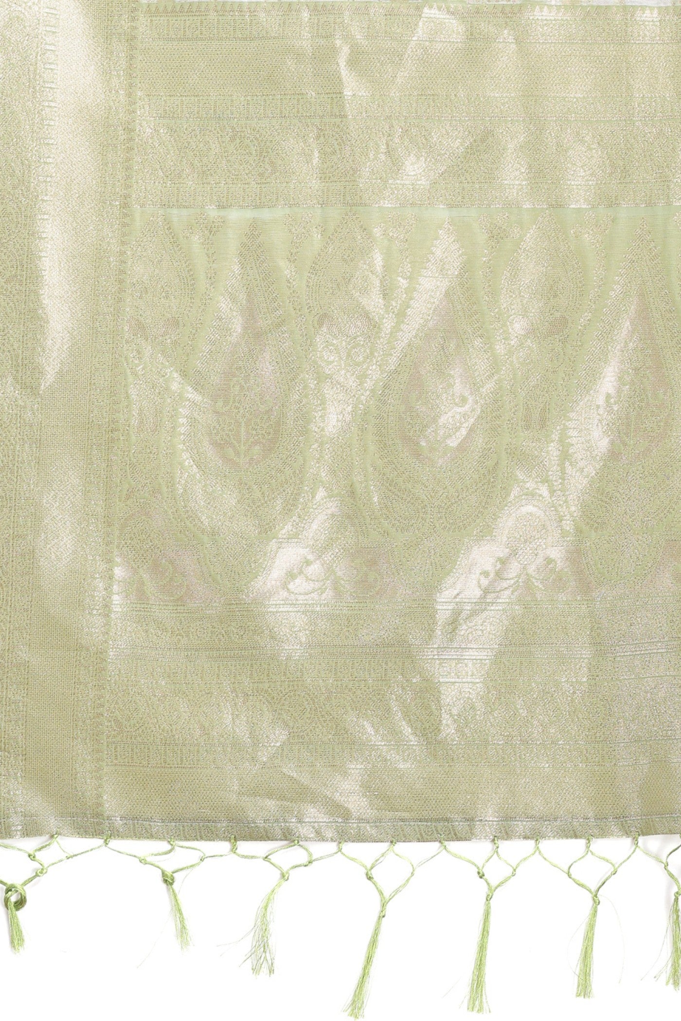 Buy MySilkLove Islamic Green Woven Linen Cotton Saree Online