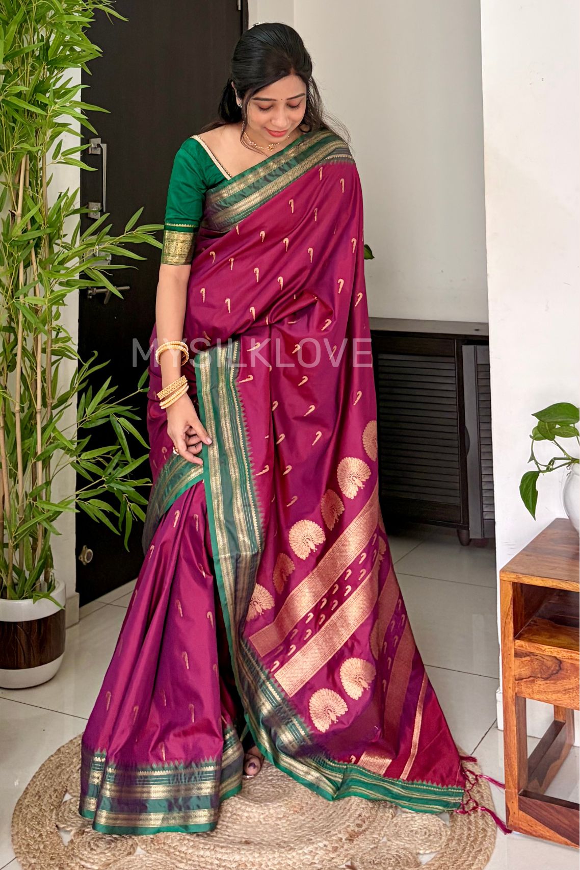 Buy MySilkLove Preiwinkle Purple Banarasi Woven Soft Silk Saree Online