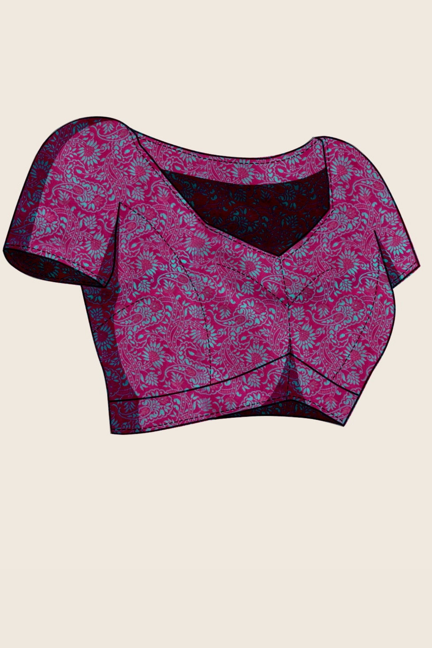 Buy MySilkLove Magenta Pink Woven Tanchoi Kanjivaram Saree Online