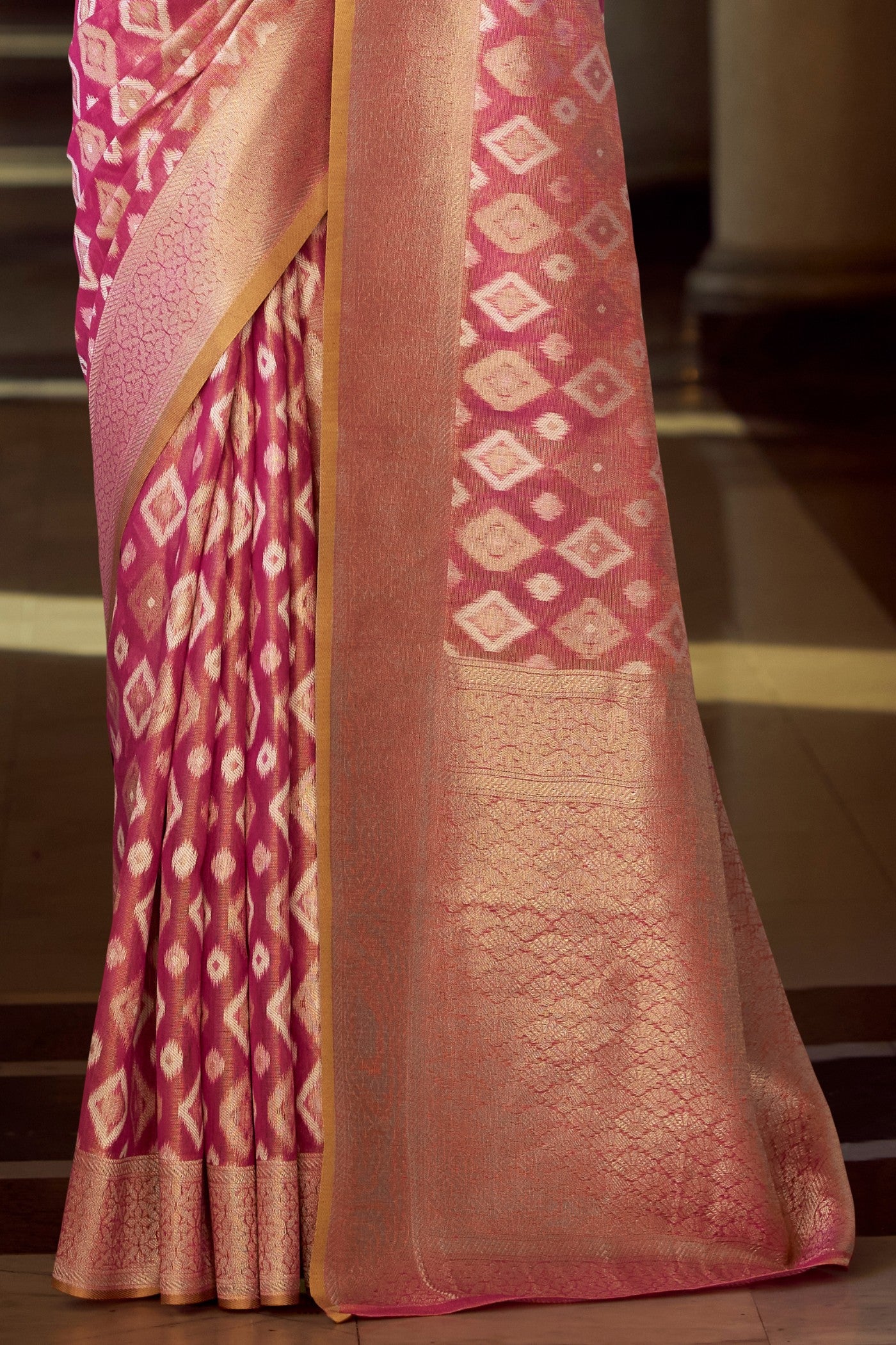 Buy MySilkLove Beauty Pink Tissue Silk Saree Online