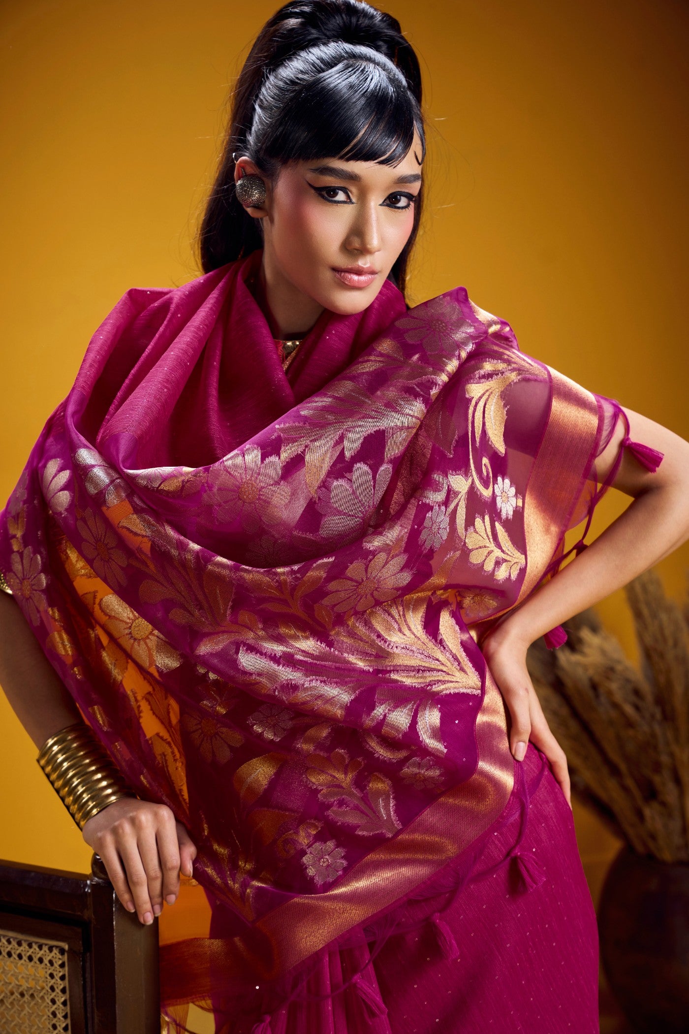 Buy MySilkLove Candy Pink Munga Handloom Cotton Saree Online