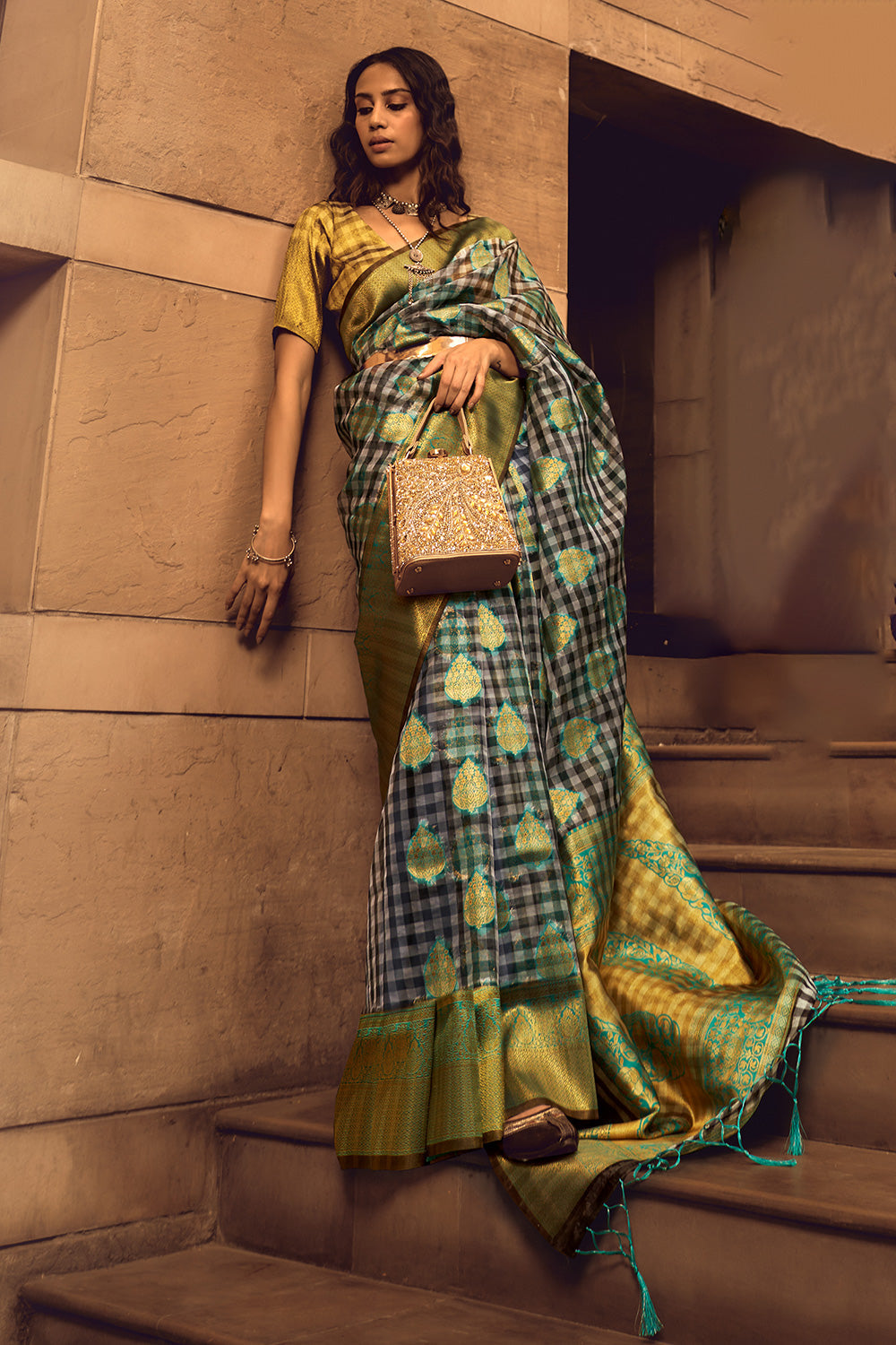 Buy MySilkLove Laser Green Banarasi Handloom Silk Saree Online